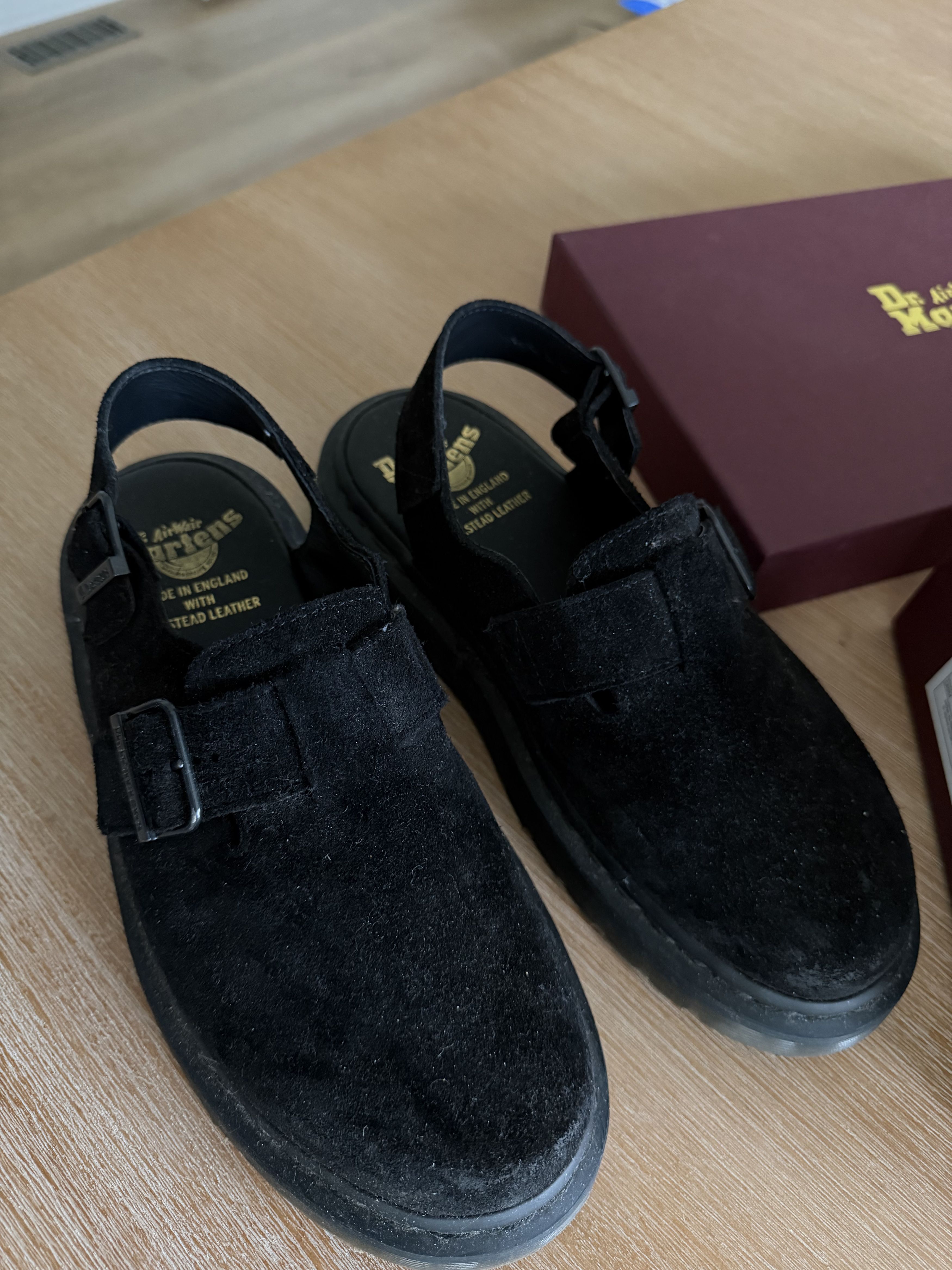 Dr. Martens Black Suede Jorge Slingback Mules Size US 8 / EU 41 - 1 Thumbnail