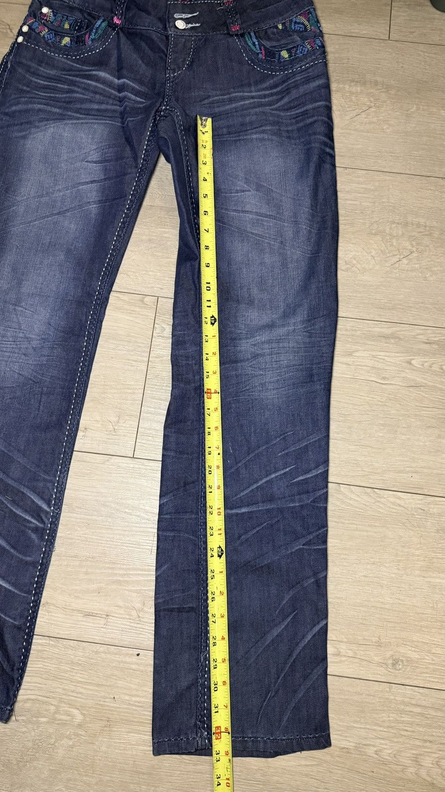 Coogi Y2K 2000s Coogi Bootcut Embroidered Colorful Low Rise Jeans Size 34" / US 12 / IT 48 - 8 Thumbnail