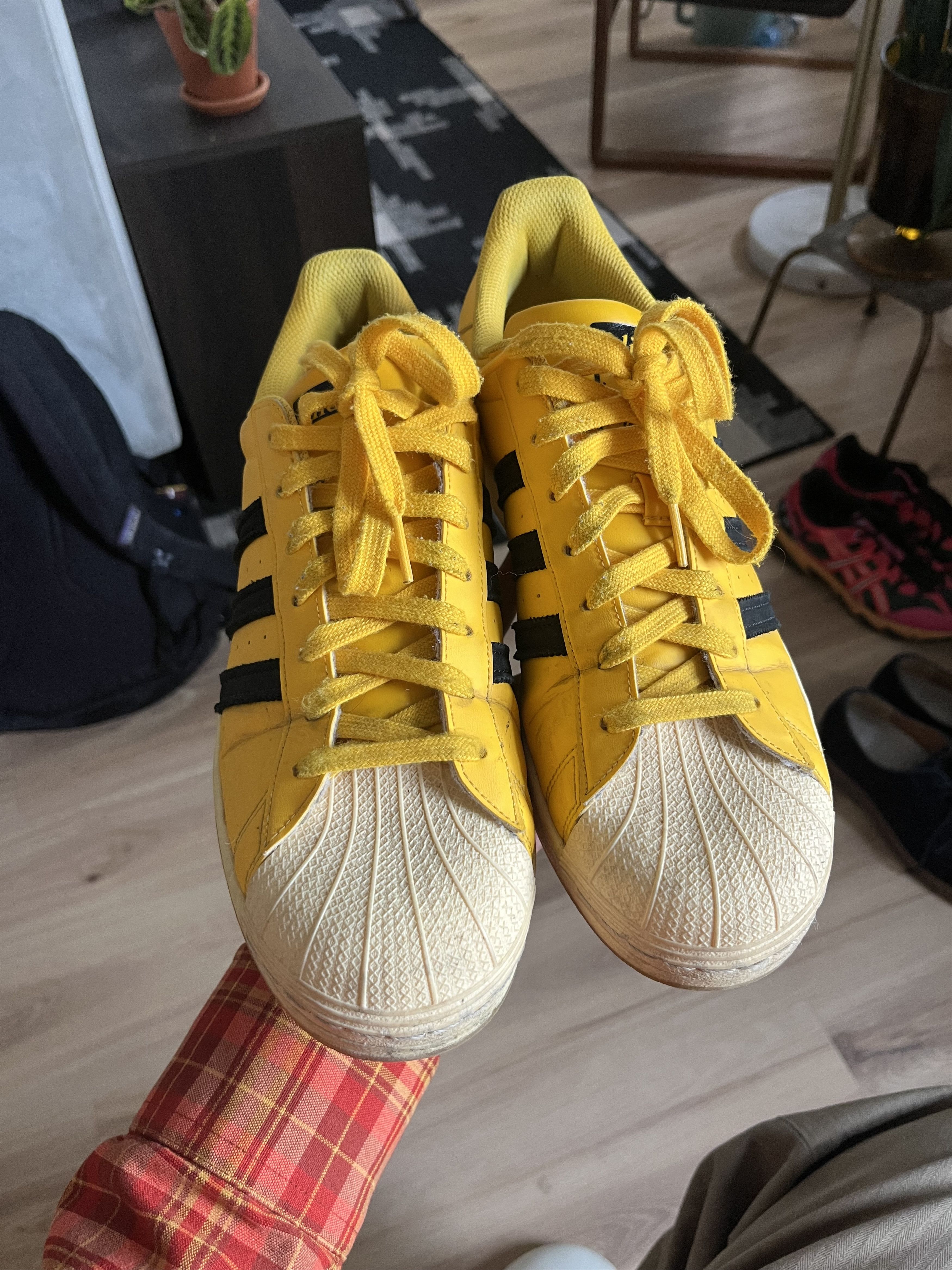 Adidas Adidas Superstar "Bold Gold" Smiley Face Size US 11.5 / EU 44-45 - 1 Thumbnail