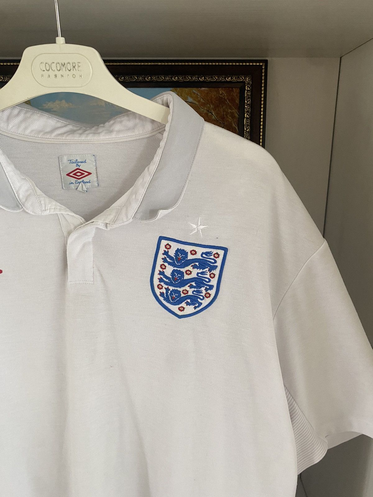 Umbro Vintage Umbro England Jersey Home Football Soccer 2009 Polo Size US L / EU 52-54 / 3 - 3 Thumbnail