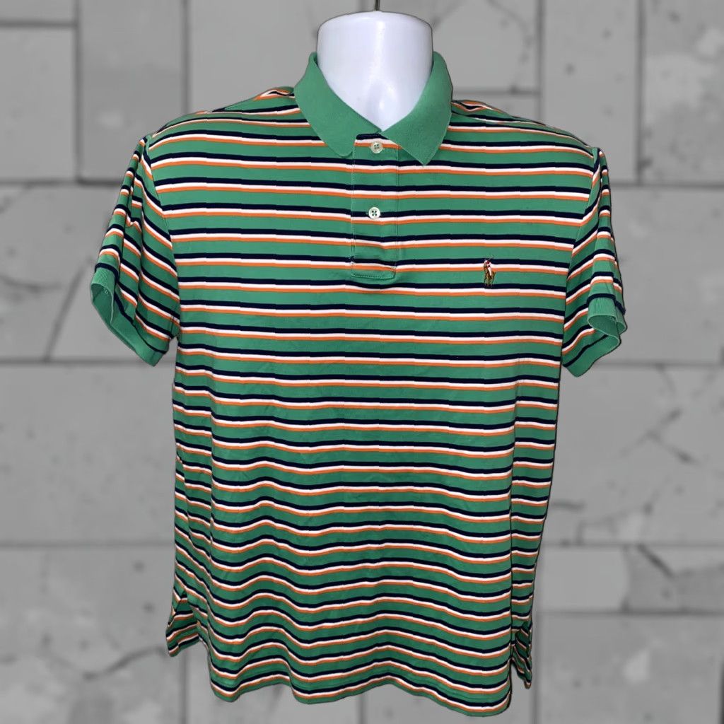 Polo Ralph Lauren Polo Ralph Lauren Polo Shirt Mens Striped Golf Pima Soft Touch Button-Up Short Sleeve L Multicolor Mens Size US L / EU 52-54 / 3 - 1 Thumbnail