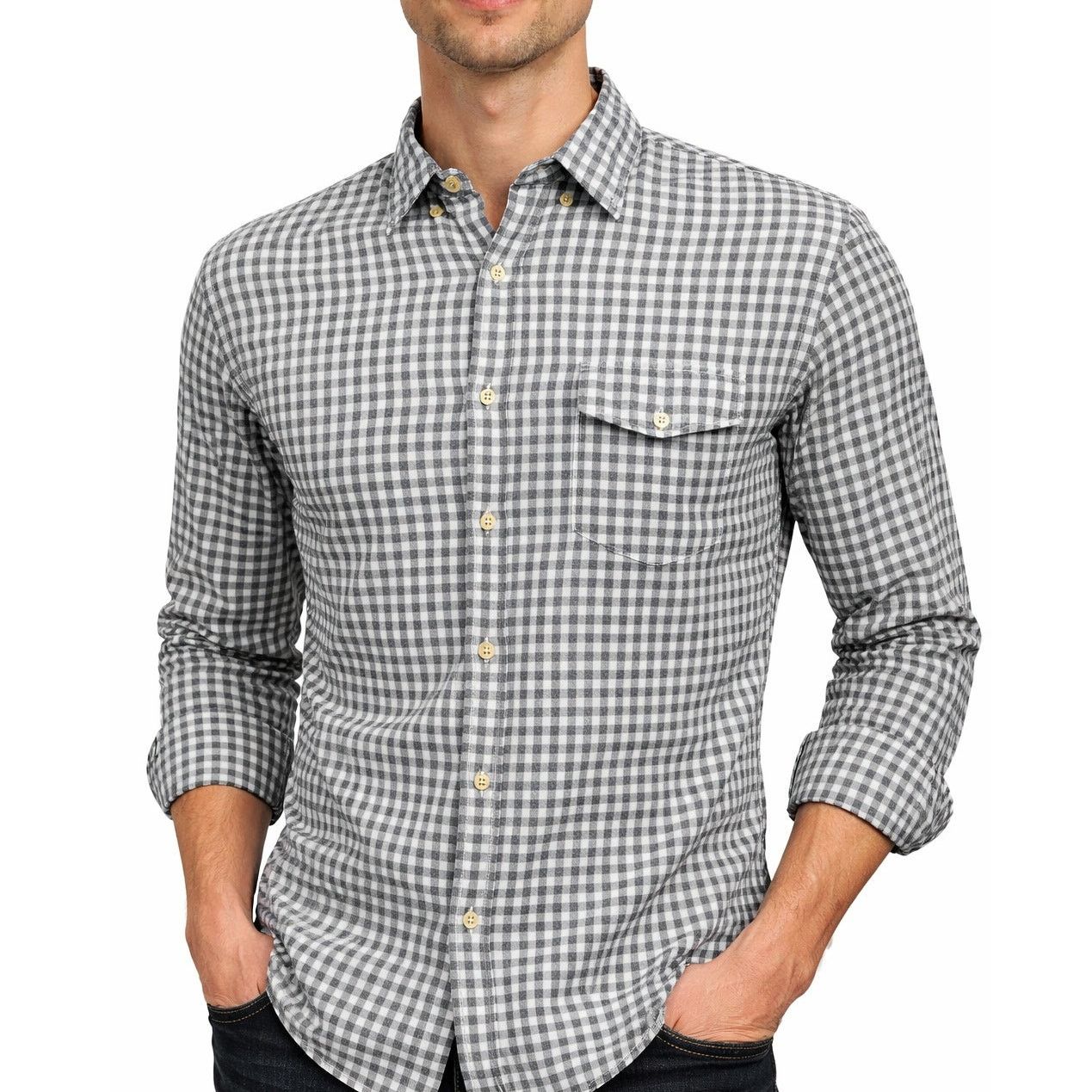 J.Crew J. Crew Work Shirt Pocket M Gingham Check Brushed Cotton Size US M / EU 48-50 / 2 - 1 Thumbnail
