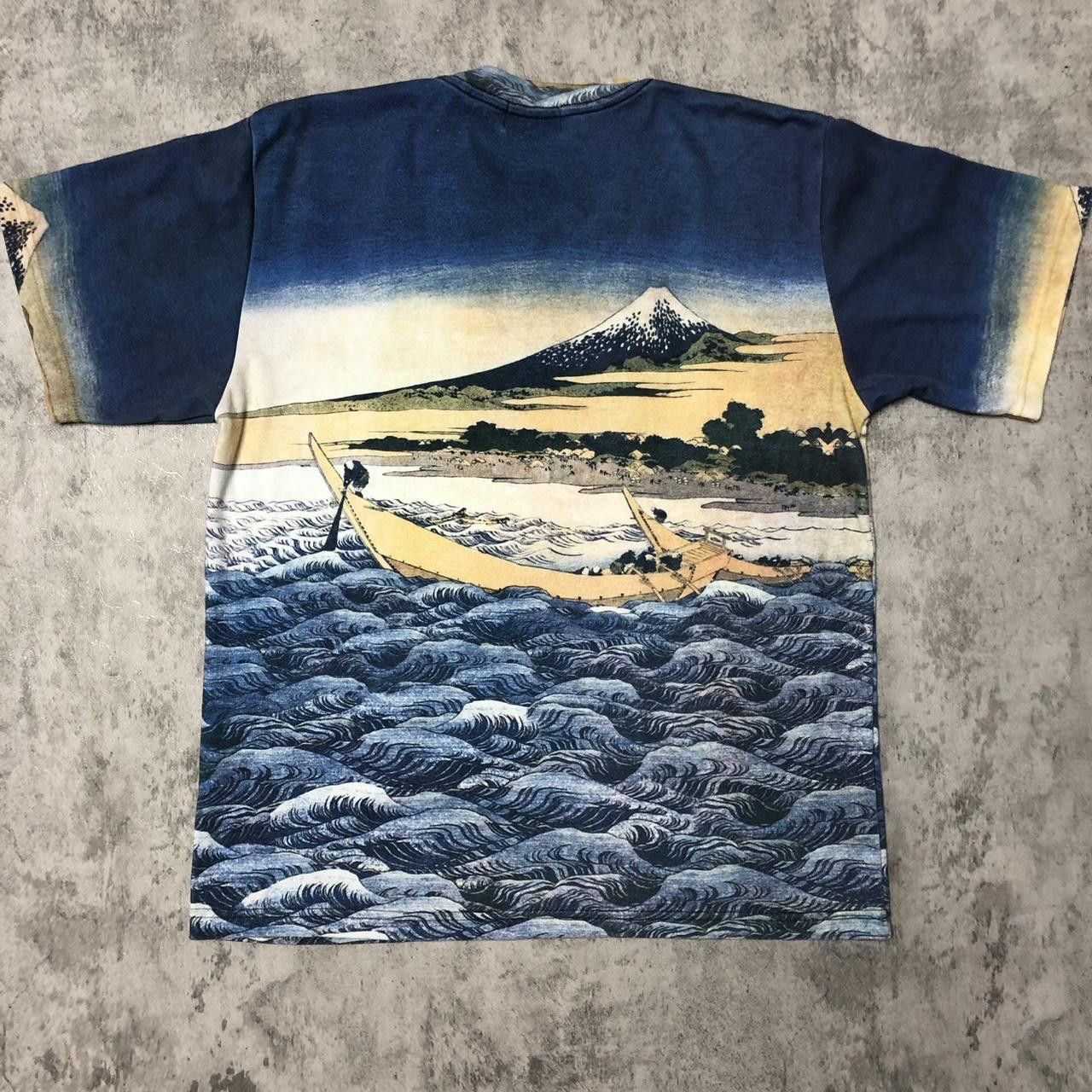 Other Blue & yellow Japanese print cotton t-shirt Size US L / EU 52-54 / 3 - 4 Thumbnail