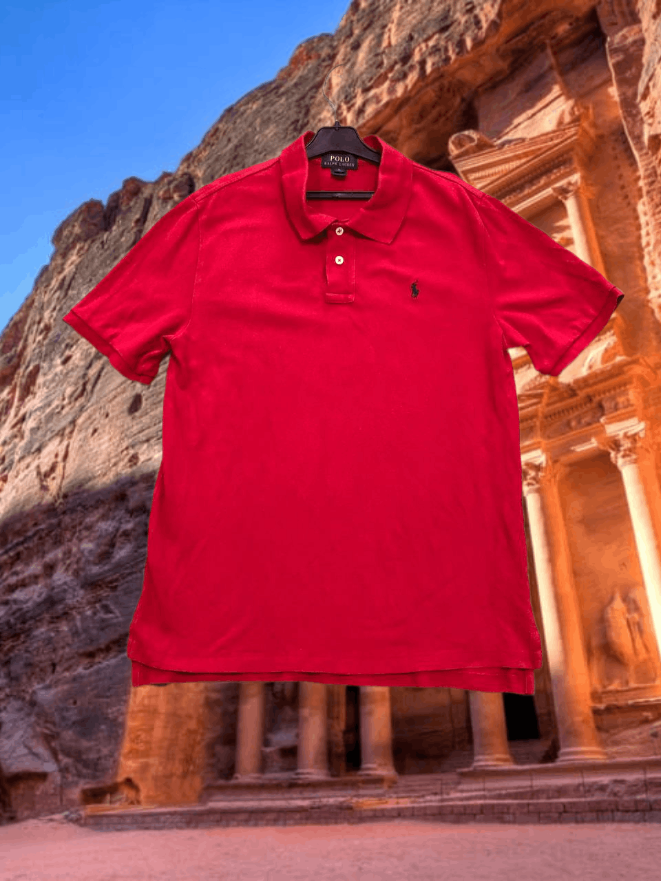 Polo Ralph Lauren Vintage red Polo Ralph Lauren logo T-Shirt crazy Y2K Size US XL / EU 56 / 4 - 1 Thumbnail