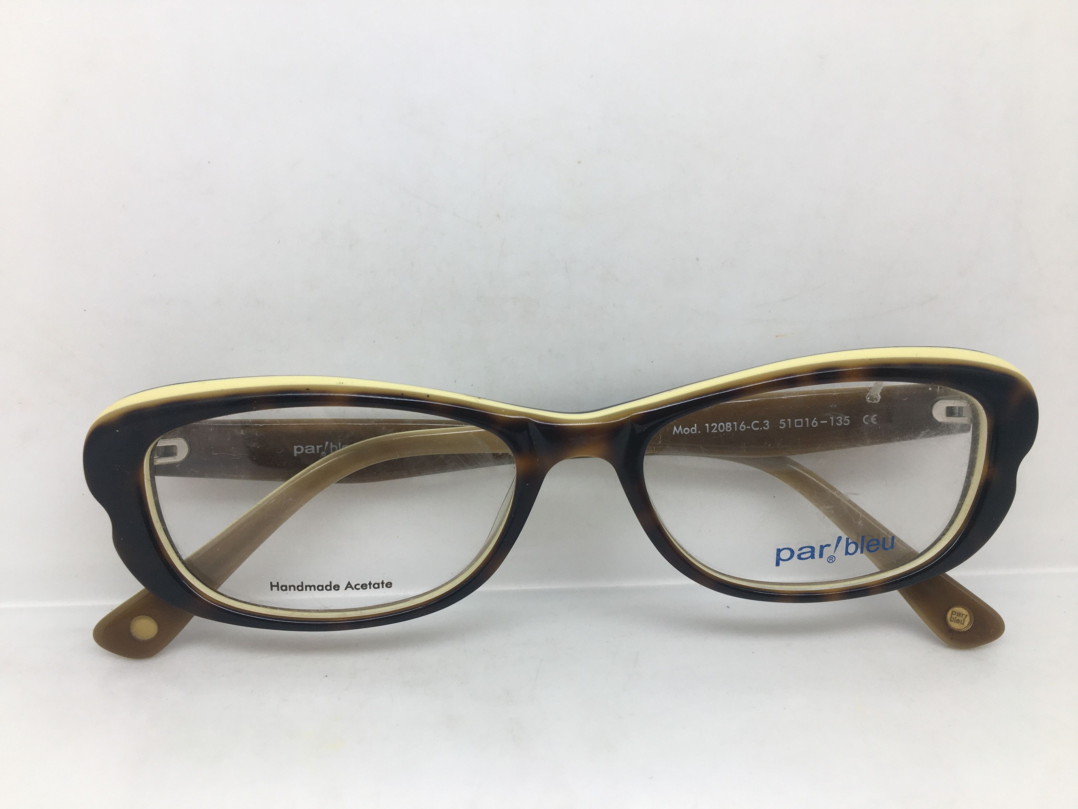 Vintage Vintage parl bleu Tortoise RX Eyeglasses Frame Diva Size ONE SIZE - 8 Thumbnail
