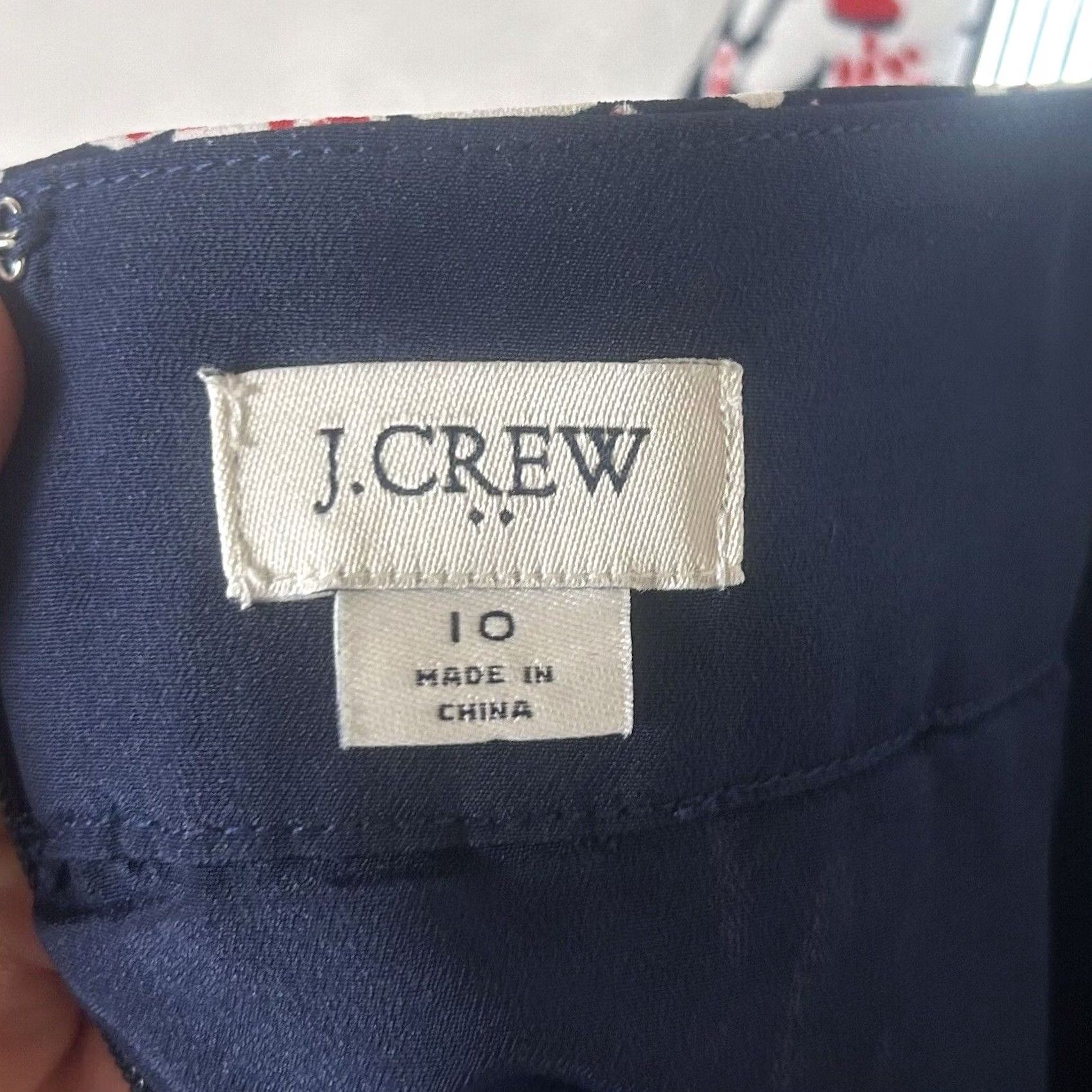 J.Crew J.Crew Skirt Mini Floral 10 White Red Womens Pleated Zip Casual Work Summer Retro? Size 32" / US 10 / IT 46 - 3 Thumbnail
