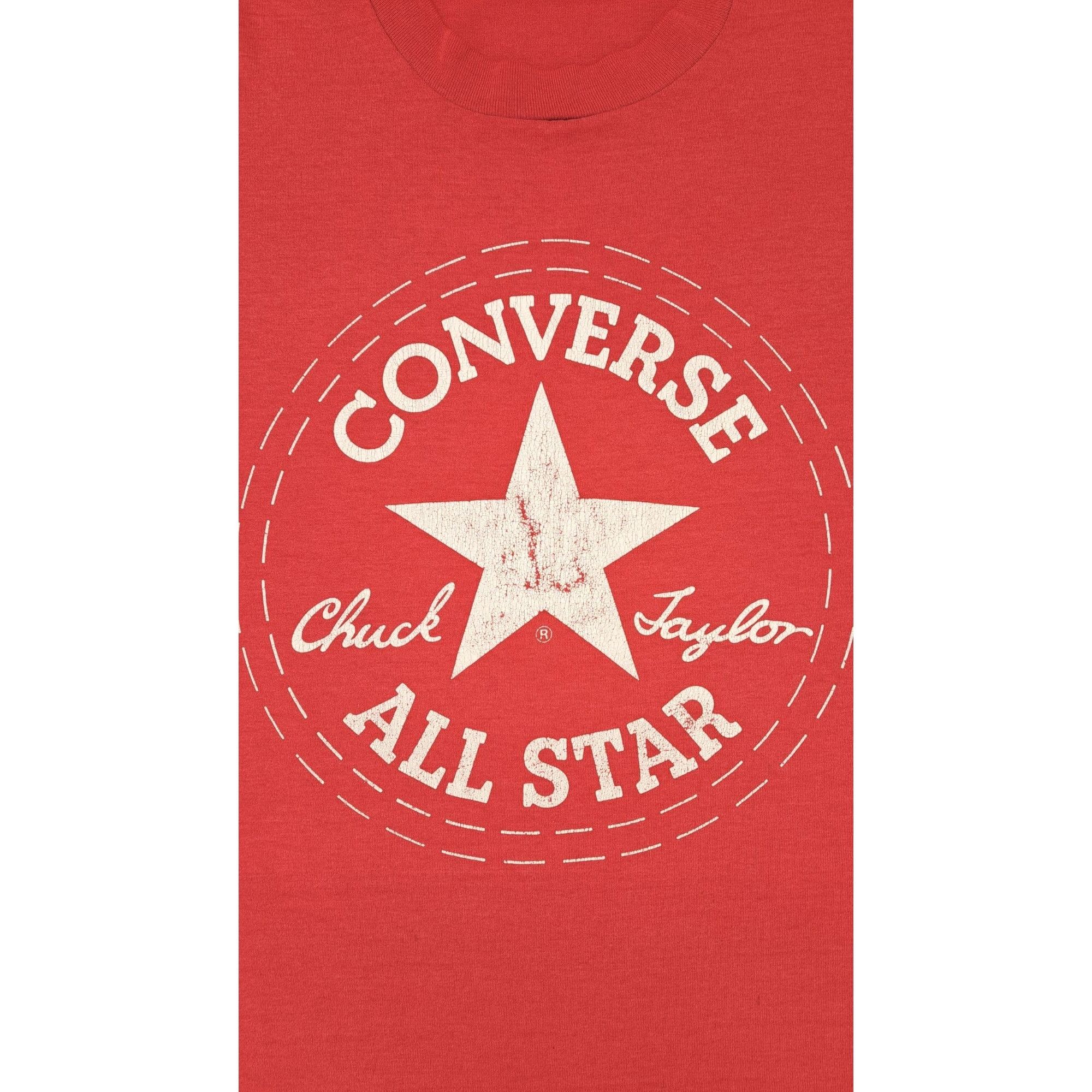Converse Vintage Converse All Star Chuck Taylor Red Graphic T-Shirt Size US XXL / EU 58 / 5 - 4 Thumbnail