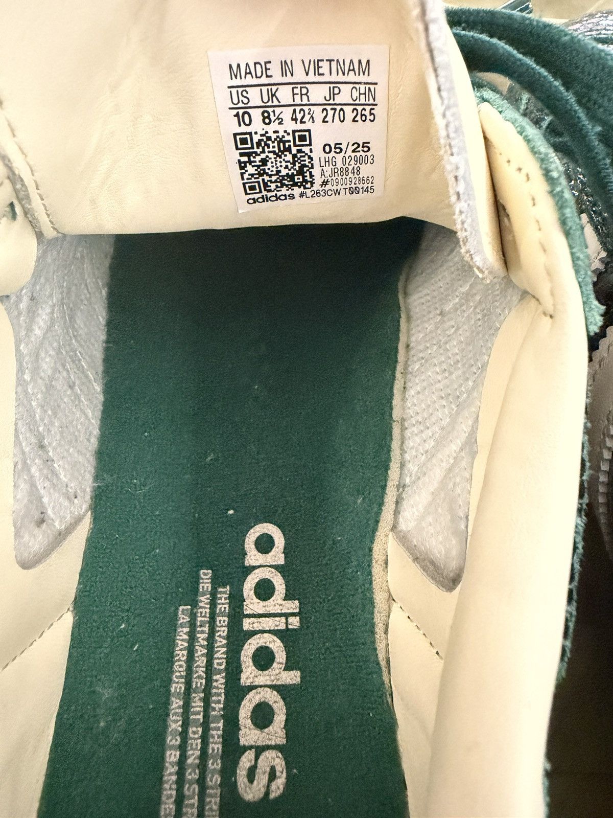 Adidas Adidas “UNISEX” Green Embossed Snakeskin Leather Sneakers Size US 10 / IT 40 - 7 Thumbnail