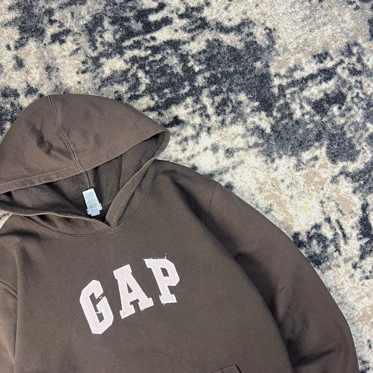 Gap Gap Vintage Y2K Big Embroidered Logo Brown Hoodie Size XXL / US 16-18 / IT 52-54 - 2 Thumbnail