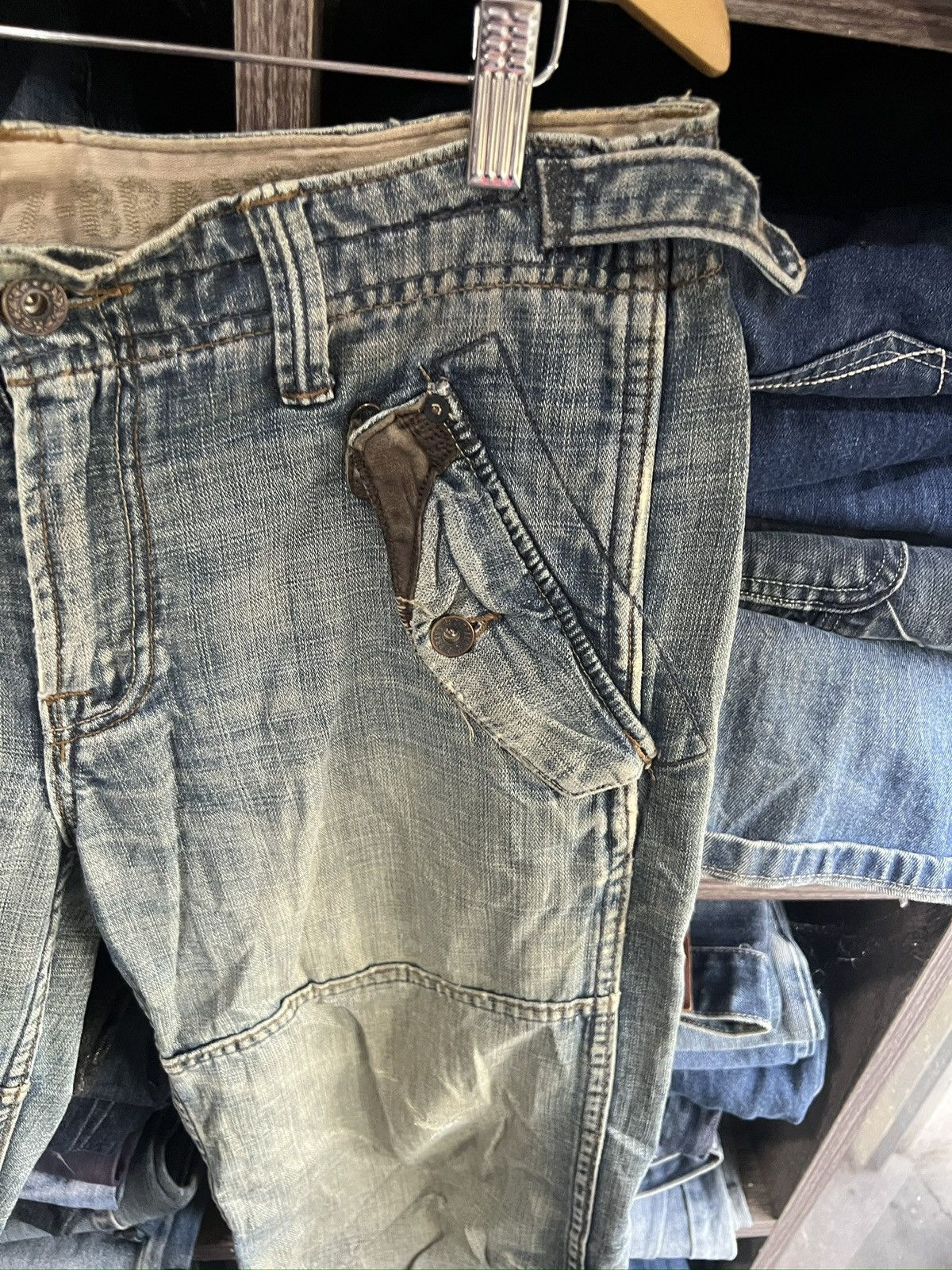 Z Brand 🔥Vintage Z Brand Double Knee Distressed Denim Size US 35 - 8 Thumbnail
