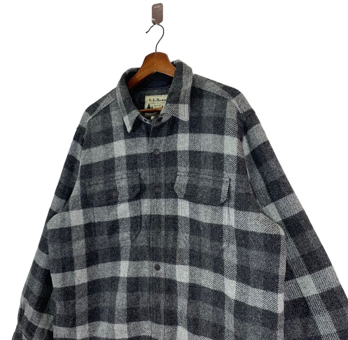 L.L. Bean × Vintage Vintage LL Bean Outdoor Tartan Wool Jacket Size US L / EU 52-54 / 3 - 3 Thumbnail