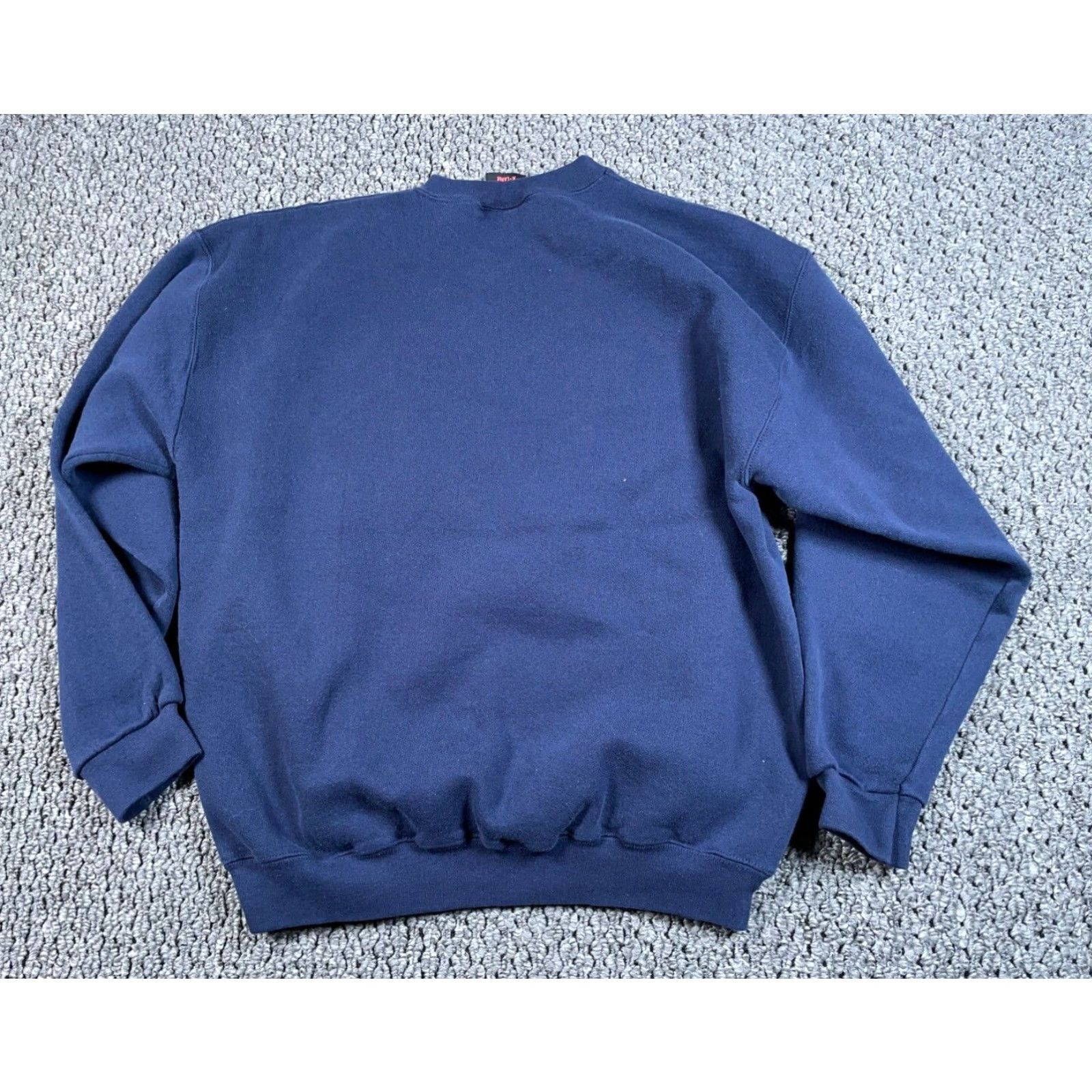 Vintage VINTAGE VTG Big Rapids Michigan Embroidered Sweatshirt Adult XL Dark Blue 50-50 Blend Mens Pullover 90s City Retro Size US XL / EU 56 / 4 - 2 Thumbnail