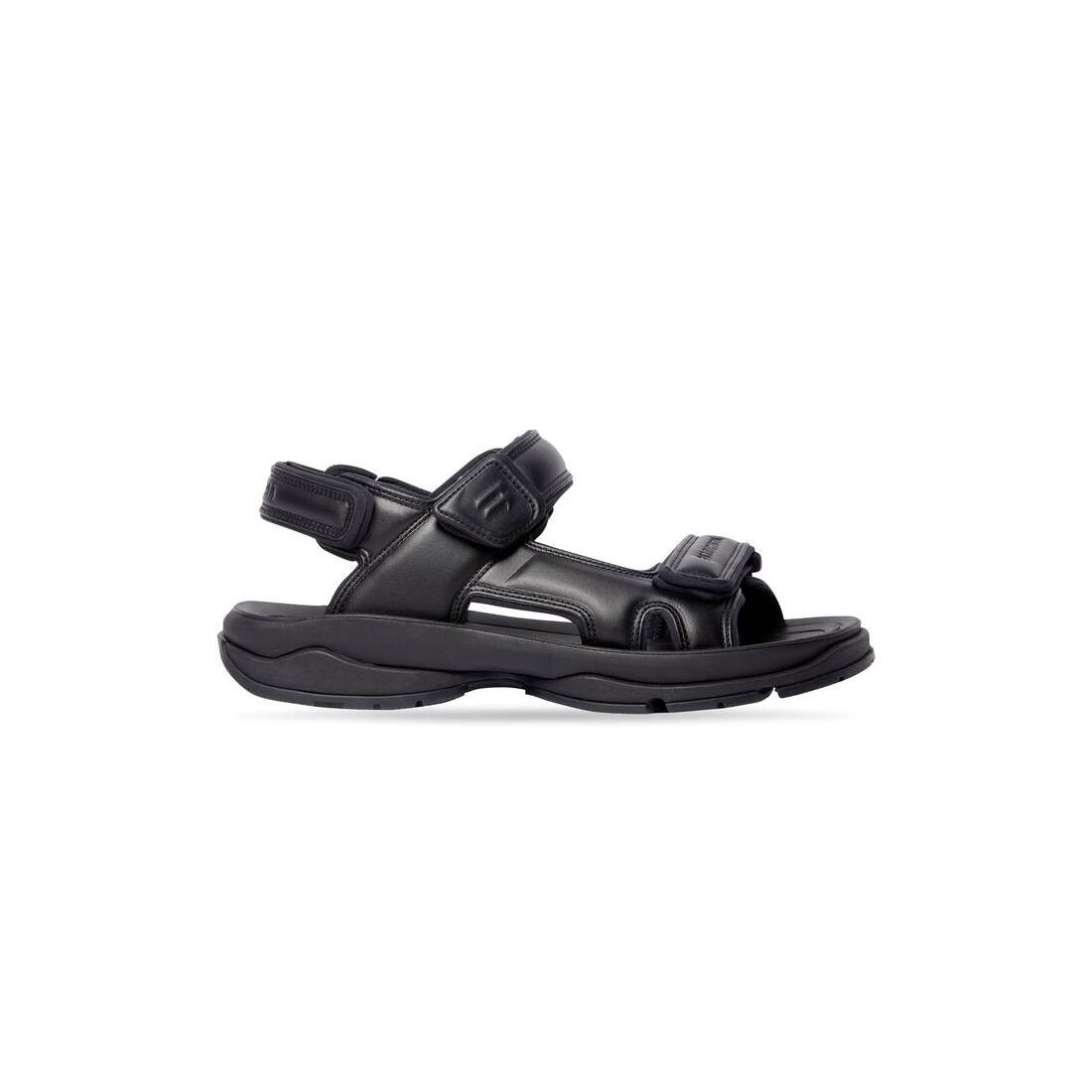 Balenciaga o1srvl11e0425 Tourist Sandals in Black Size US 7 / IT 37 - 1 Thumbnail