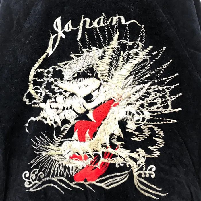 Other Vintage SUKAJAN DRAGON RYU Fuji Velvet Bomber Jacket Size L / US 10 / IT 46 - 7 Thumbnail