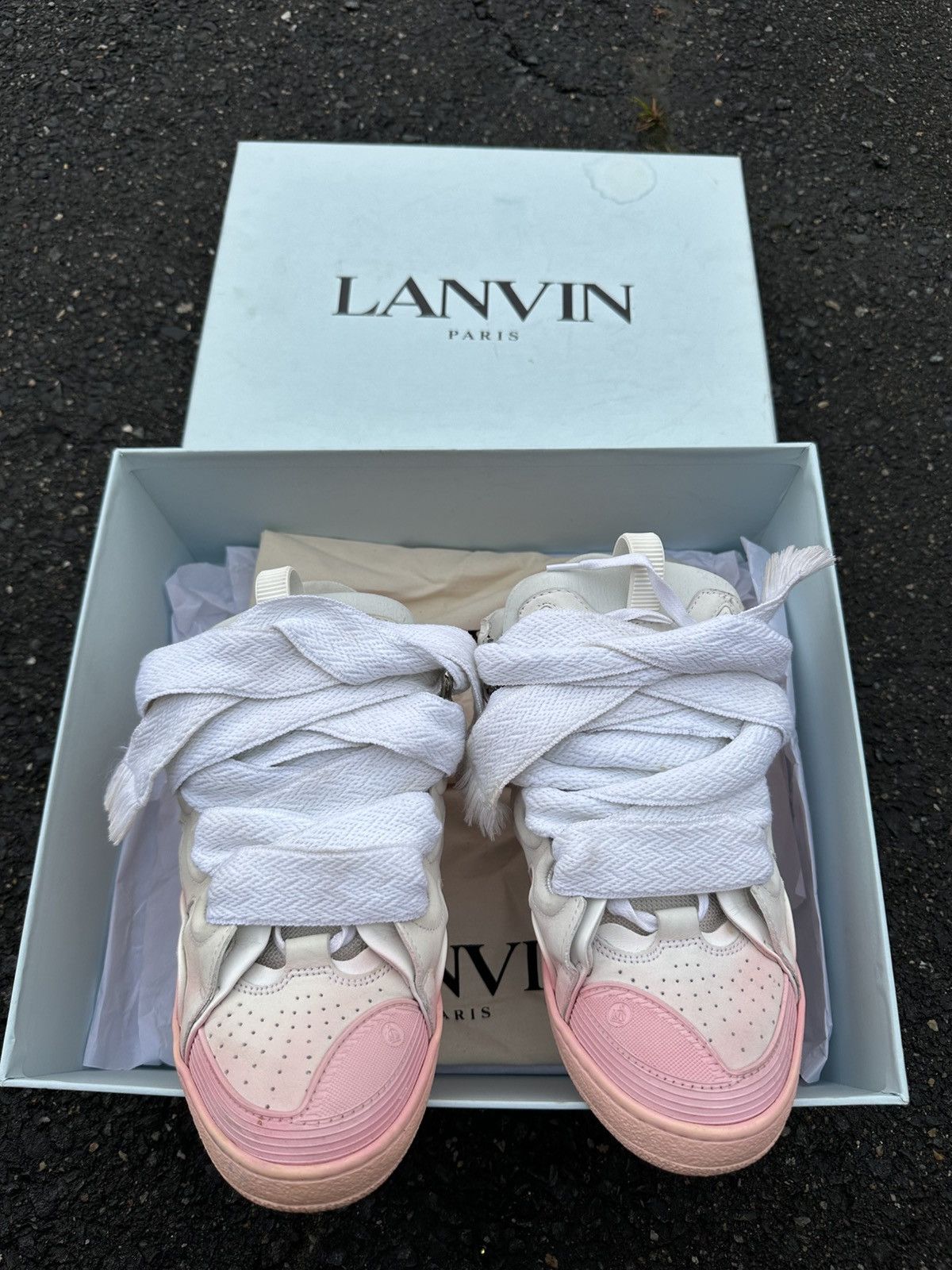 Lanvin Lanvin Curb Sneaker White/Pink Size US 9 / EU 42 - 21 Thumbnail