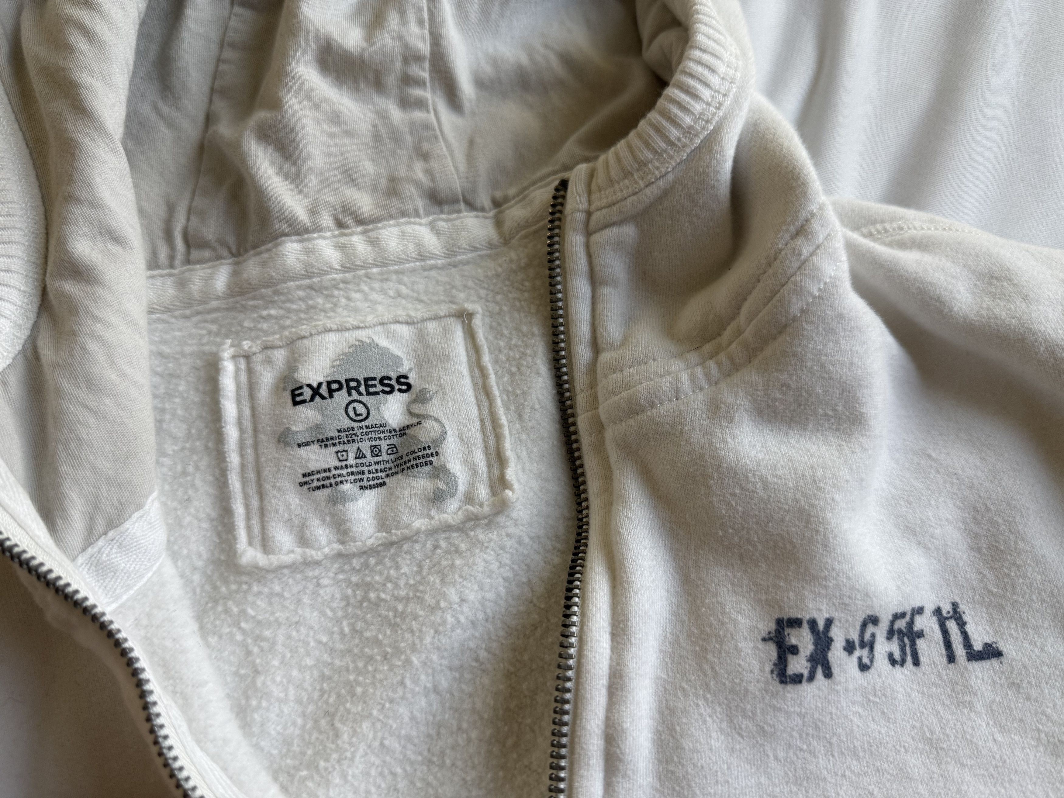 Express Express Quarter zip Hoodie Large white $98 Size US L / EU 52-54 / 3 - 4 Thumbnail