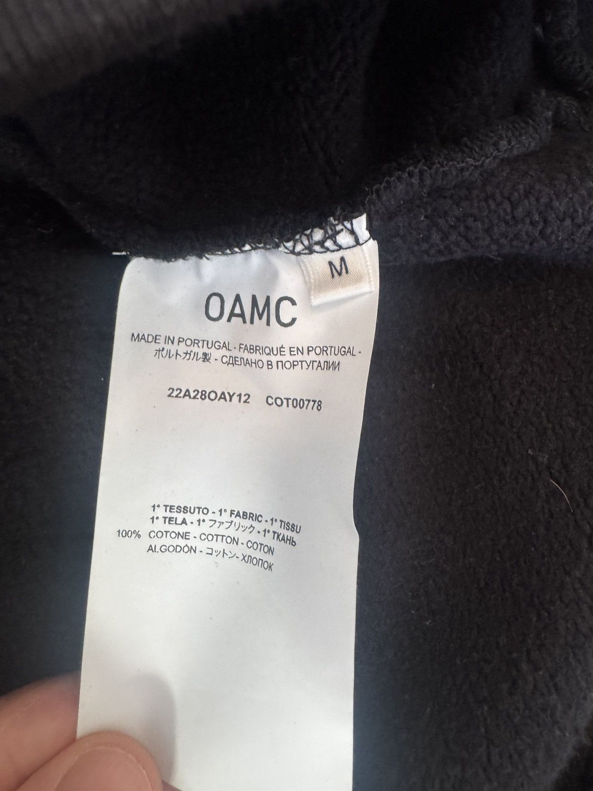 OAMC OAMC Graphic Sweatshirt – Black Size US M / EU 48-50 / 2 - 9 Thumbnail