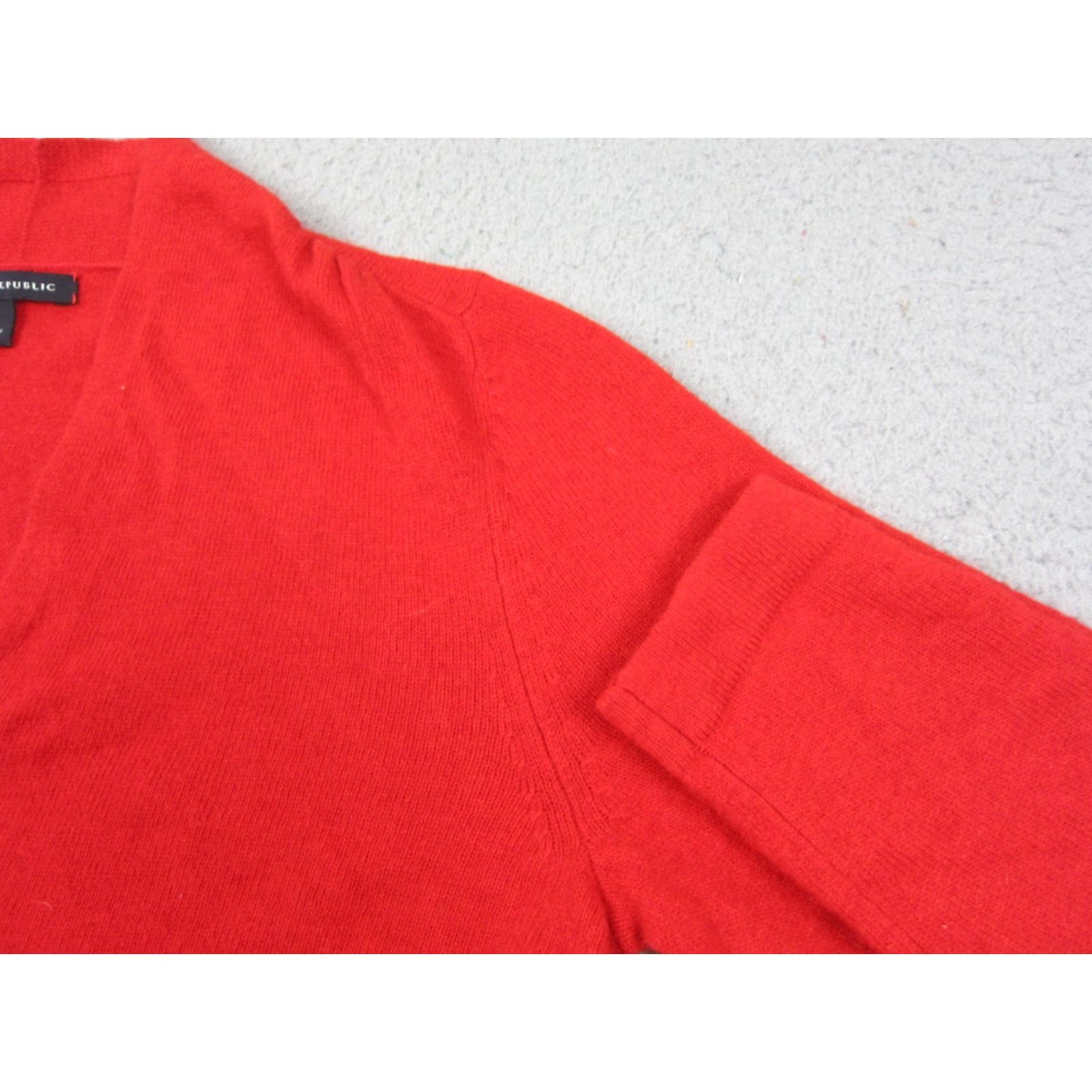 Banana Republic Banana Republic Sweater Womens S Red Wool Cashmere Angora Slim V Knit Pullover 90s Shirt? Size S / US 4 / IT 40 - 4 Thumbnail