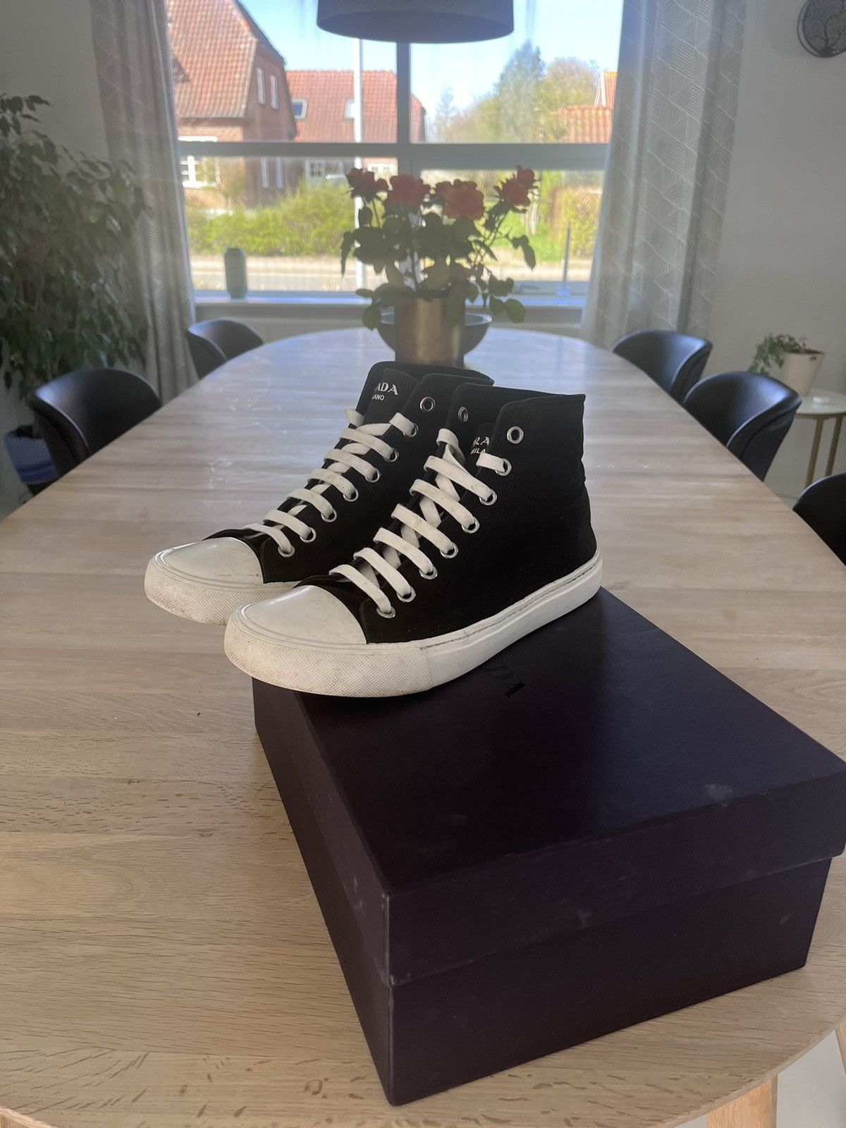image of Prada Ramones Shoes in Black, Men's (Size 8)