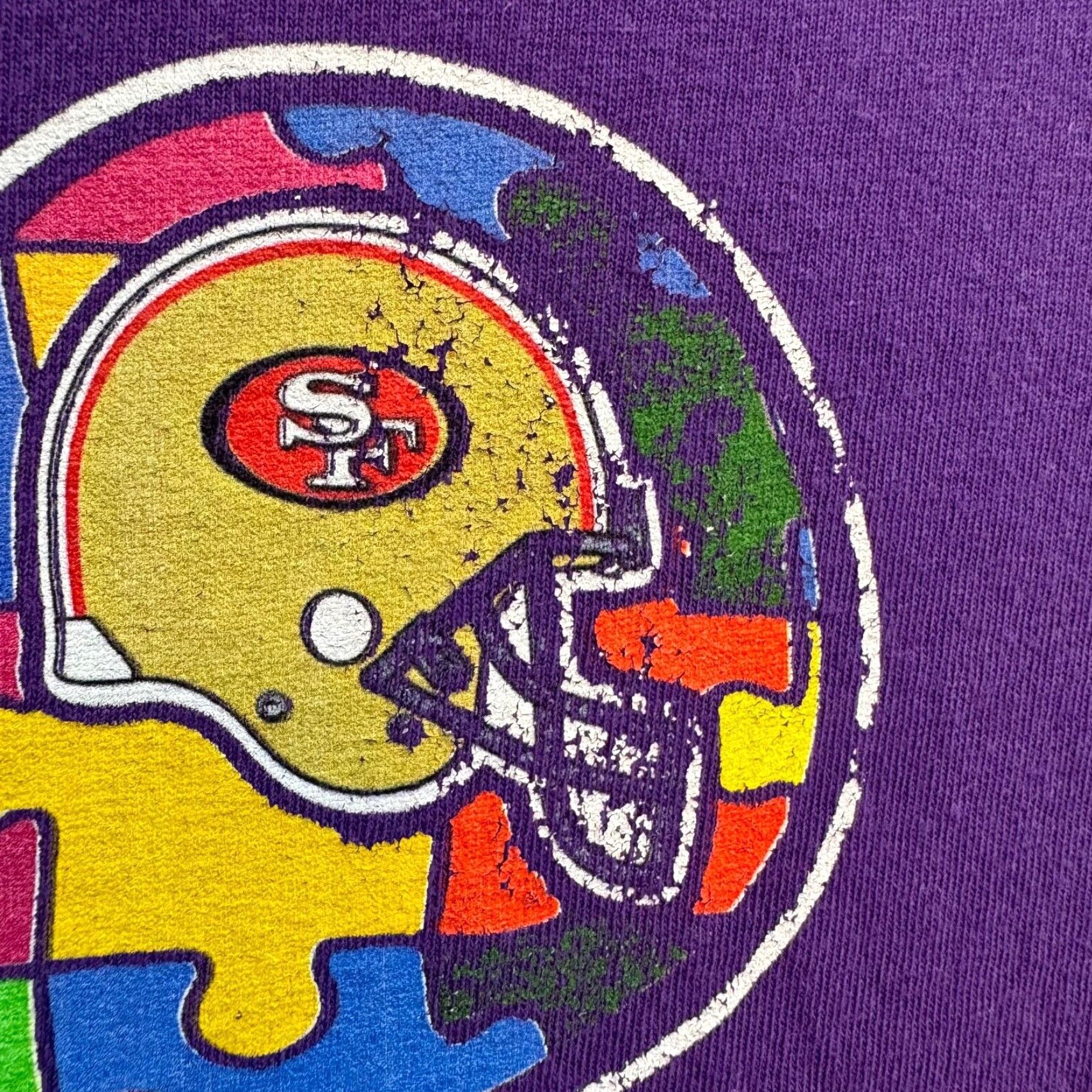 Delta Autism Speaks San Francisco 49ers Disney T-Shirt M Purple Mickey Mouse NFL Unisex Shirt Medium Size US M / EU 48-50 / 2 - 4 Thumbnail