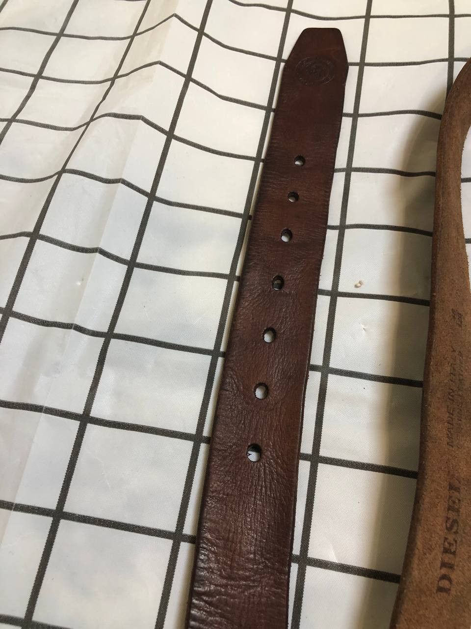 Diesel Diesel vintage leather Belt Metal Big Logo Rare Men Y2K Size ONE SIZE - 5 Thumbnail