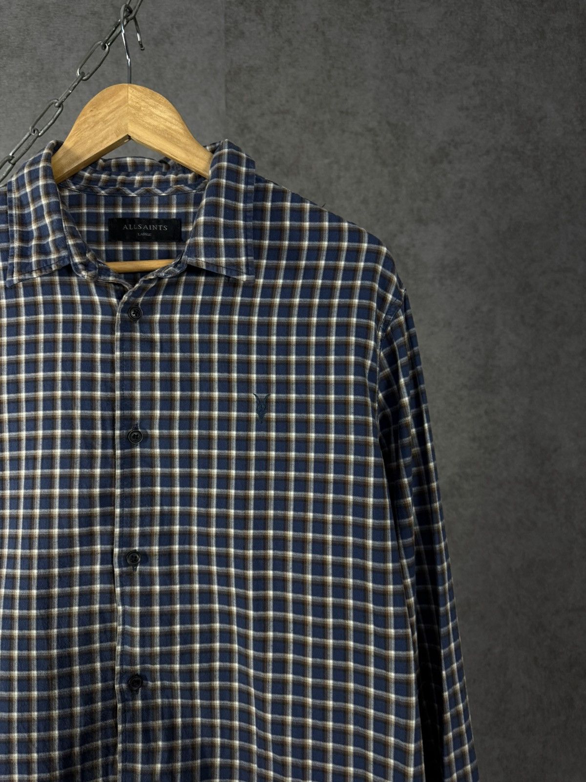Allsaints Allsaints designer logo flannel shirt Size US L / EU 52-54 / 3 - 2 Thumbnail
