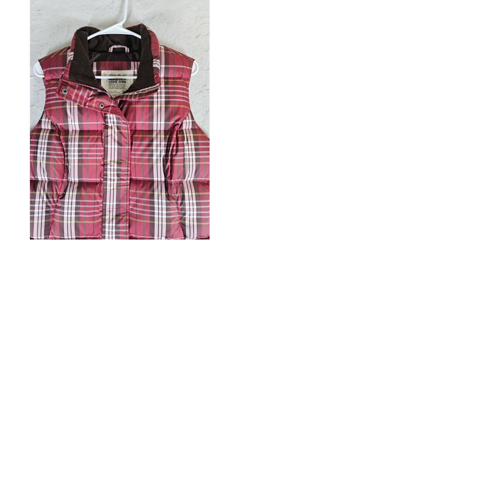Eddie Bauer Eddie Bauer Premium Goose Down Puffer Vest Women's Size Large Red Plaid Full Zip Size L / US 10 / IT 46 - 9 Thumbnail