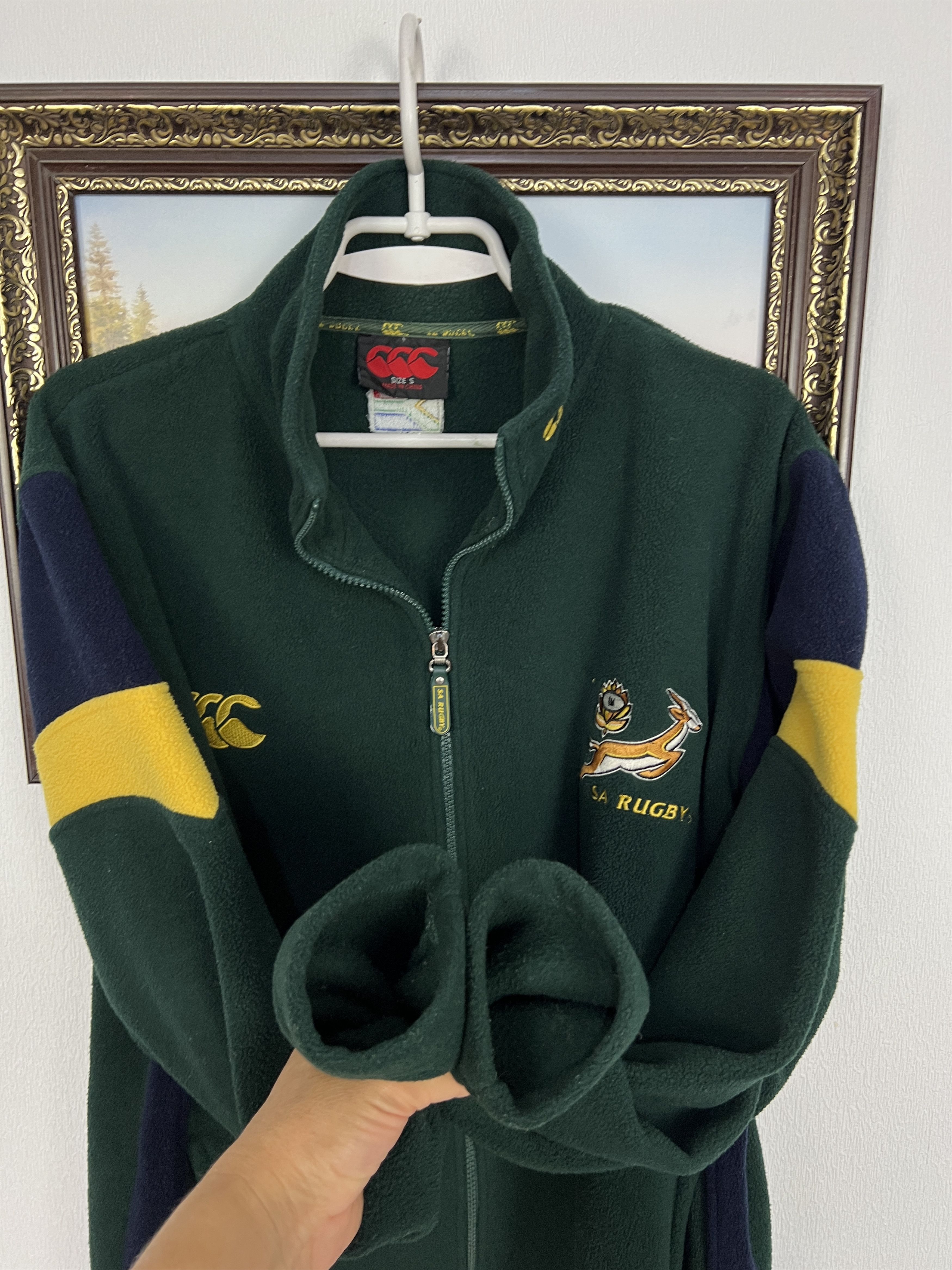 Canterbury of New Zealand Vintage Canterbury South Africa Rugby Union Fleece Jacket Size US S / EU 44-46 / 1 - 8 Thumbnail