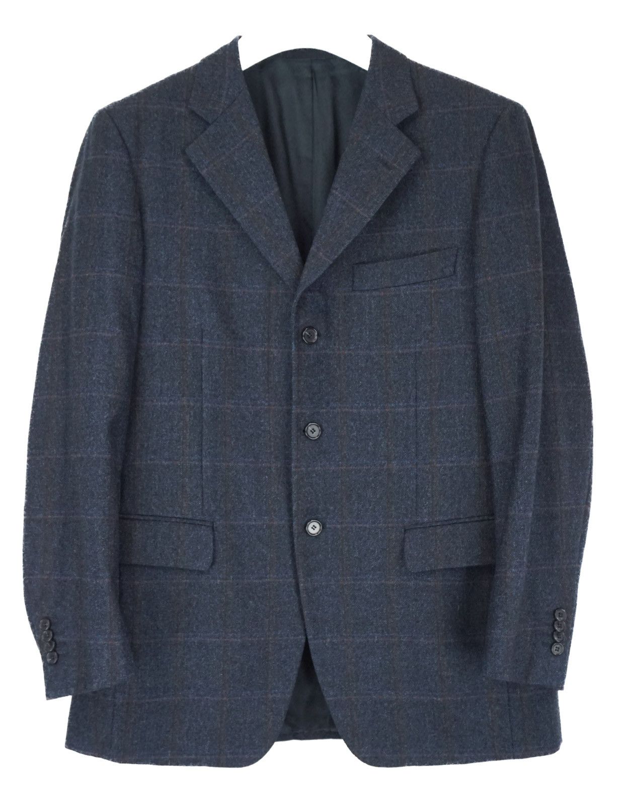 Loro Piana SARTORIA Loro Piana Blazer Men's (EU) 52 Wool Plaid Notch Size 42R - 1 Thumbnail
