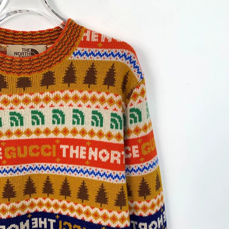 Gucci Gucci Colorful logo inlaid wool round-neck long-sleeved kn Size US S / EU 44-46 / 1 - 3 Thumbnail