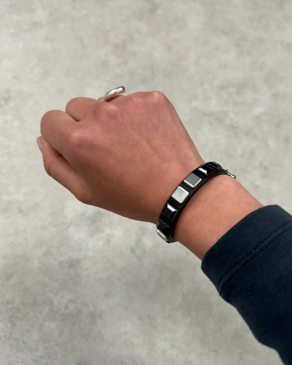 Marithe + Francois Girbaud Marithé + François Girbaud Black Leather Bracelet Size ONE SIZE - 1 Thumbnail
