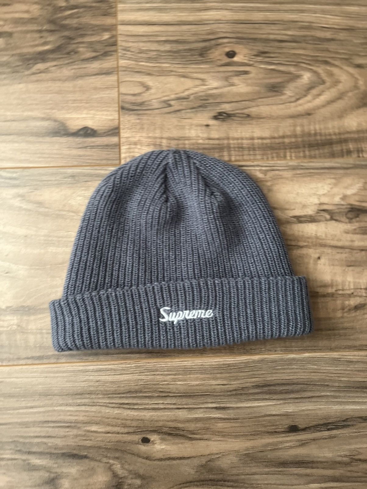 Supreme Supreme Loose Gauge Beanie (FW18) Slate Blue | Grailed