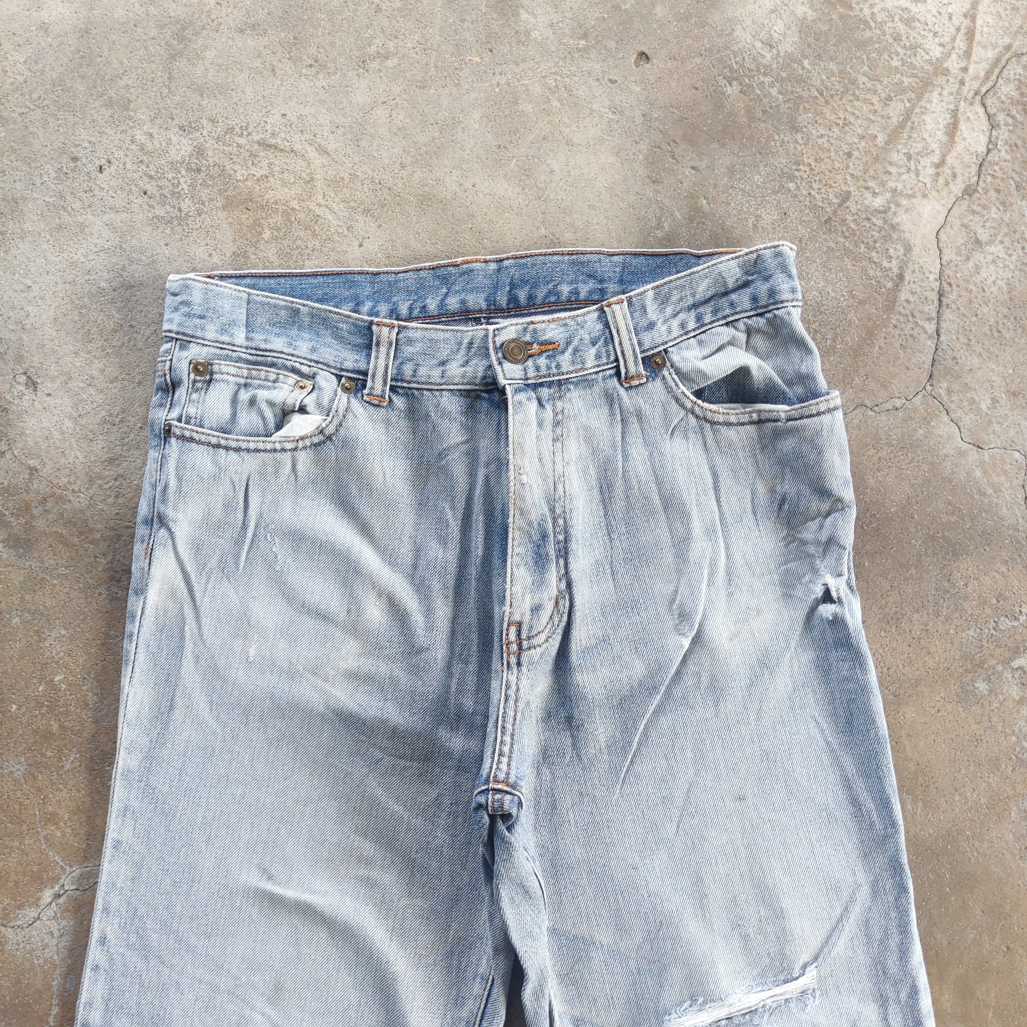 Japanese Brand Vintage Japanese Brand Jeans Faded Ripped Pants Size US 34 / EU 50 - 6 Thumbnail