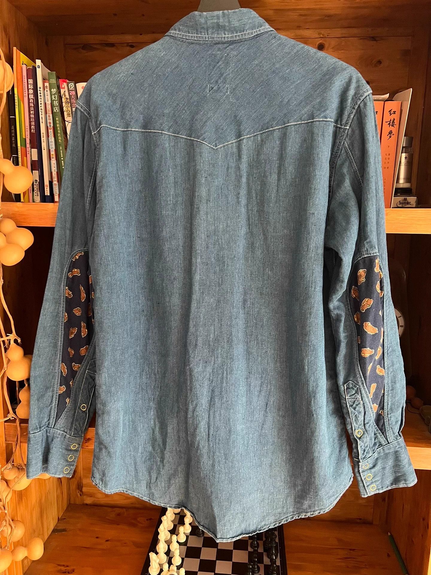 visvim 2015 indigo dyed car drop sleeve shirt