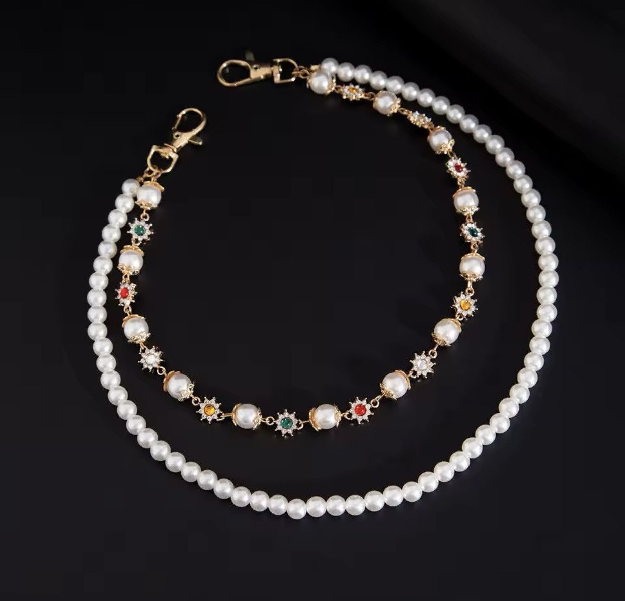 Other Exquisite Imitation Pearl Keychain Wallet Belt Chain Size ONE SIZE - 5 Thumbnail