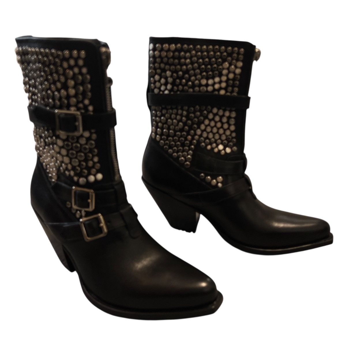Celine CELINE 2019SS Hedi Slimane Studded Cowboy Boots with Box Size US 5 / IT 35 - 3 Thumbnail
