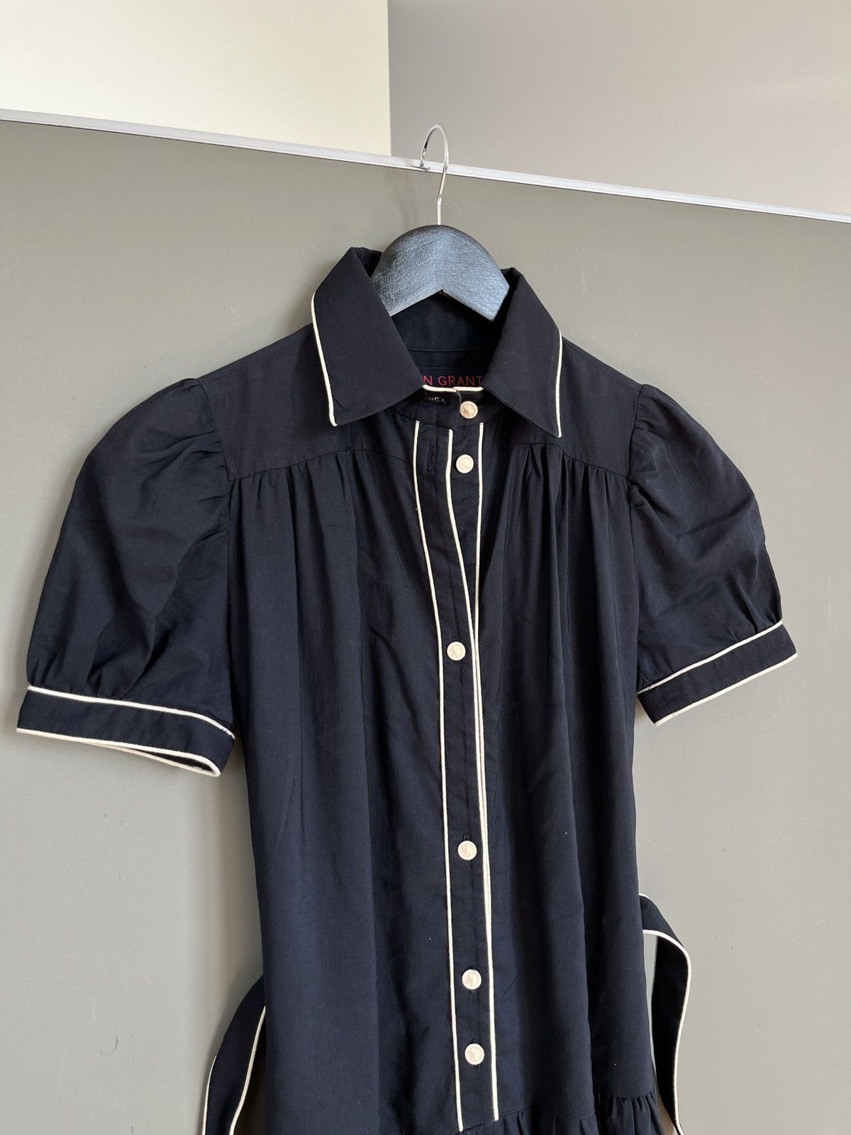 Other Martin Grant Vintage Style PinUp Long Navy Blue Dress Size XS / US 0-2 / IT 36-38 - 4 Thumbnail