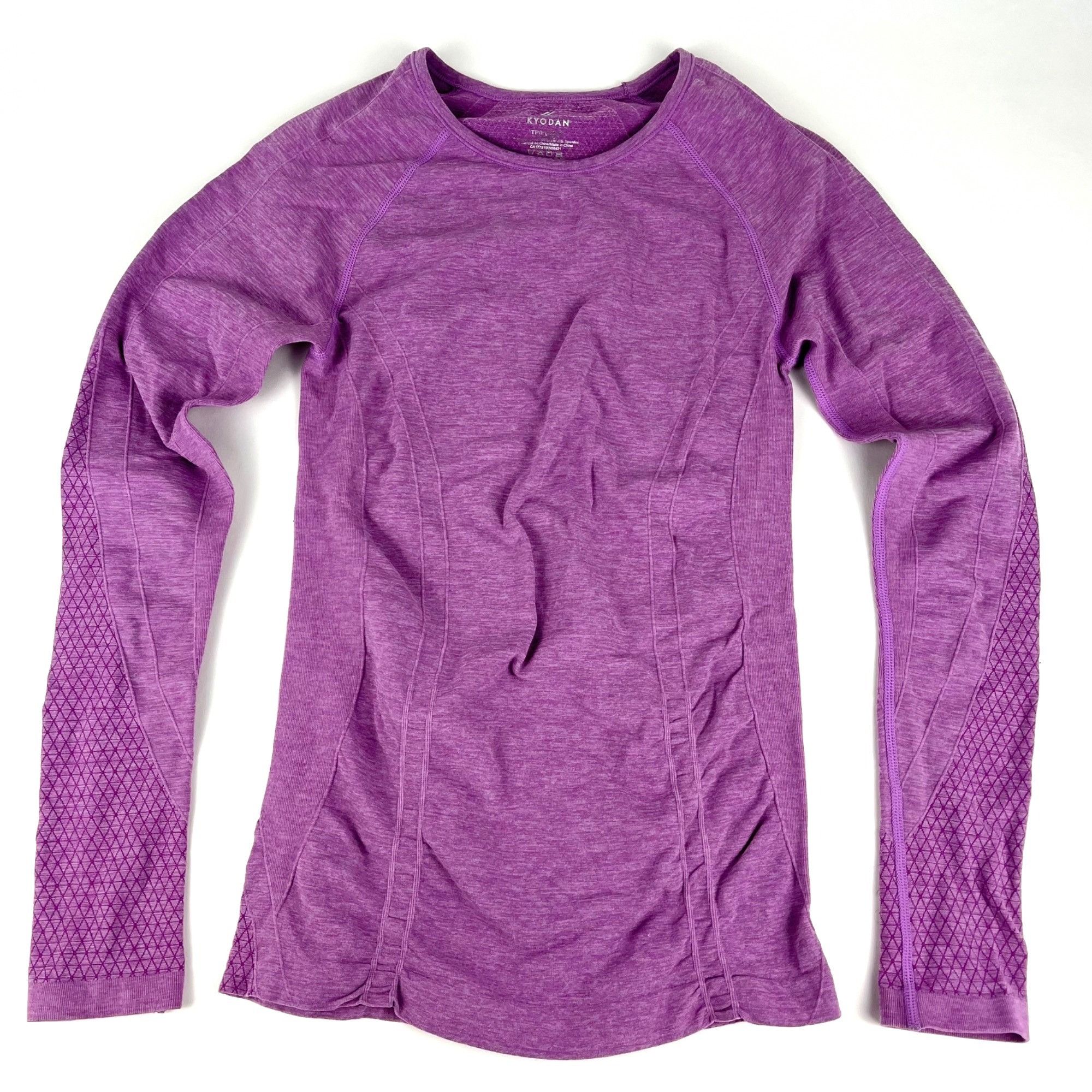 Kyodan Kyodan Long-Sleeve Crew-Neck Athletic Top Sz. XS Purple Acti Size XS / US 0-2 / IT 36-38 - 1 Thumbnail