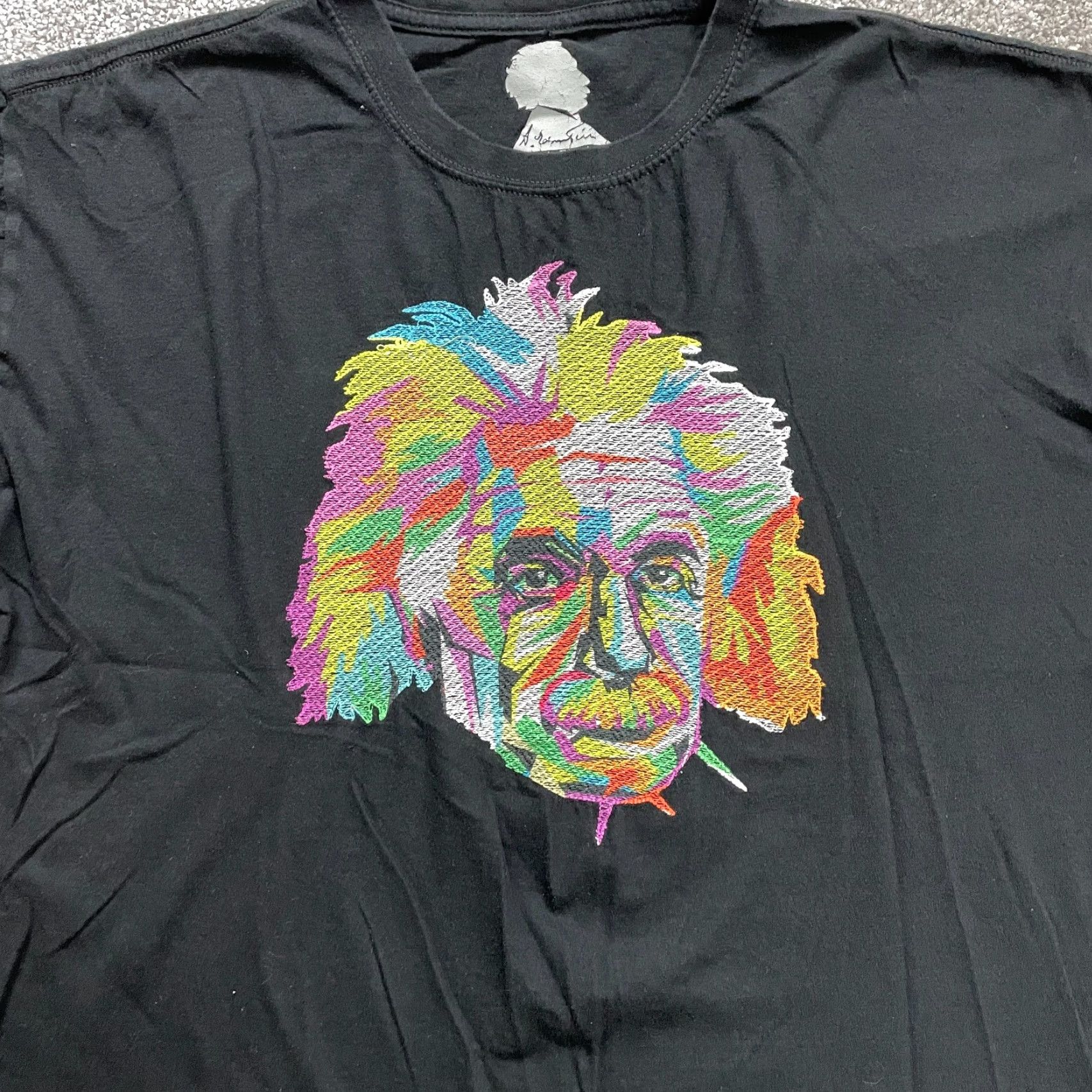 Vintage Albert Einstein T-Shirt Women Graphic Tee Black 2XL Short Sleeve Crew Neck Size XXL / US 16-18 / IT 52-54 - 3 Thumbnail