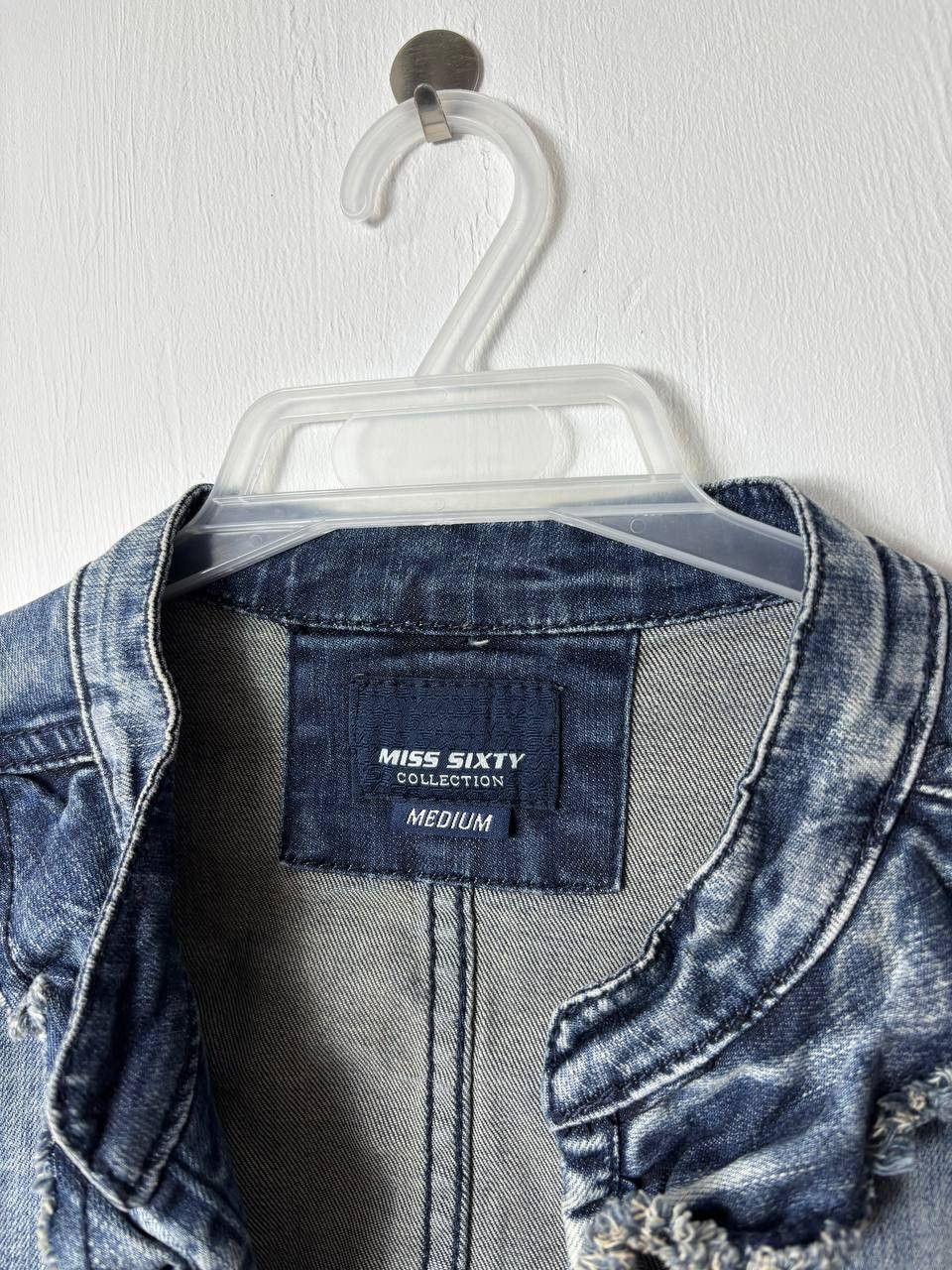 Miss Sixty RARE Miss Sixty Cropped VTG Denim Jacket Italy Designer Size M / US 6-8 / IT 42-44 - 6 Thumbnail