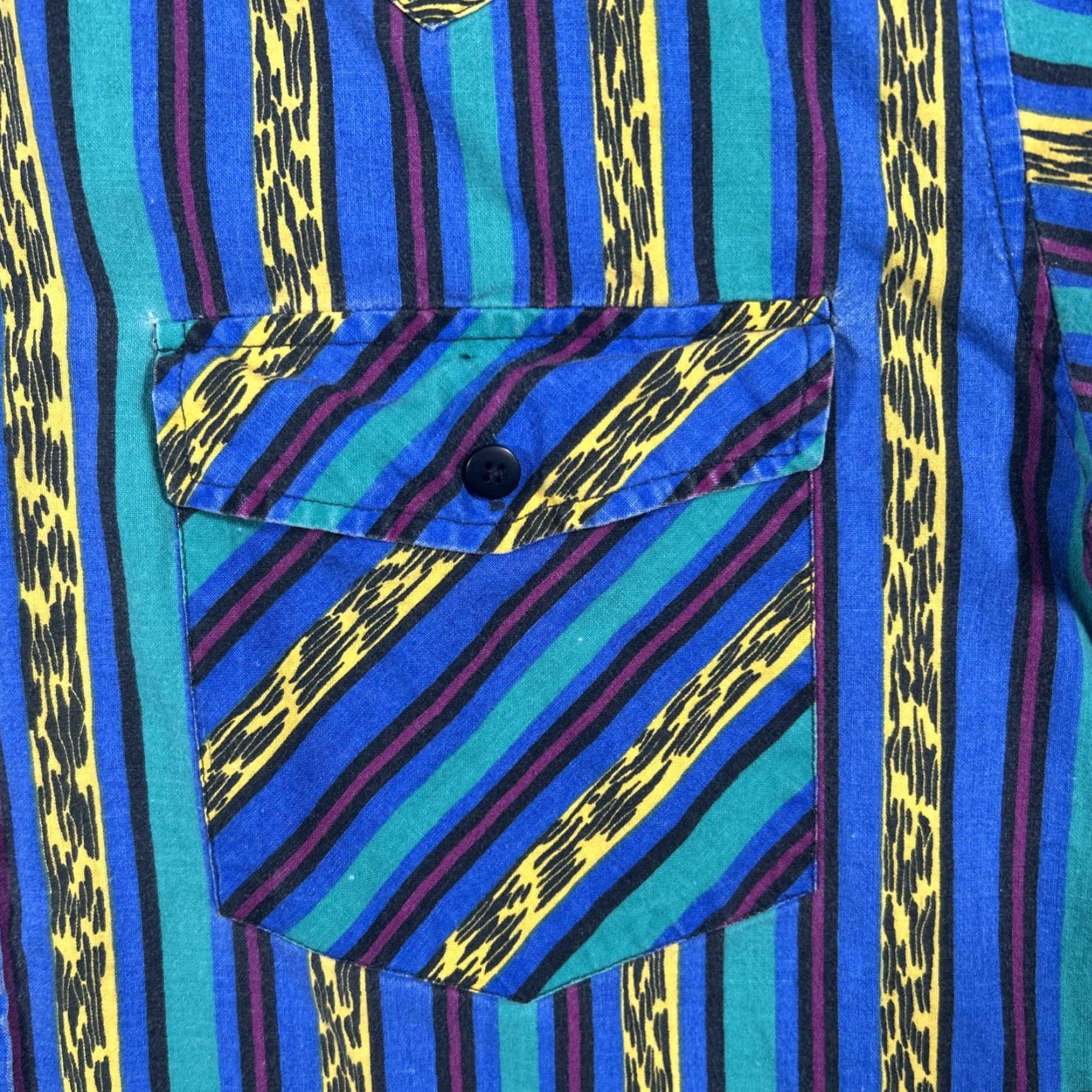CO Western Plains Trading Co Aztec Brushpopper Shirt Mens Button Up Long Sleeve M Multicolor Cotton Geometric Western All Seasons Pockets Mens Size US M / EU 48-50 / 2 - 2 Thumbnail
