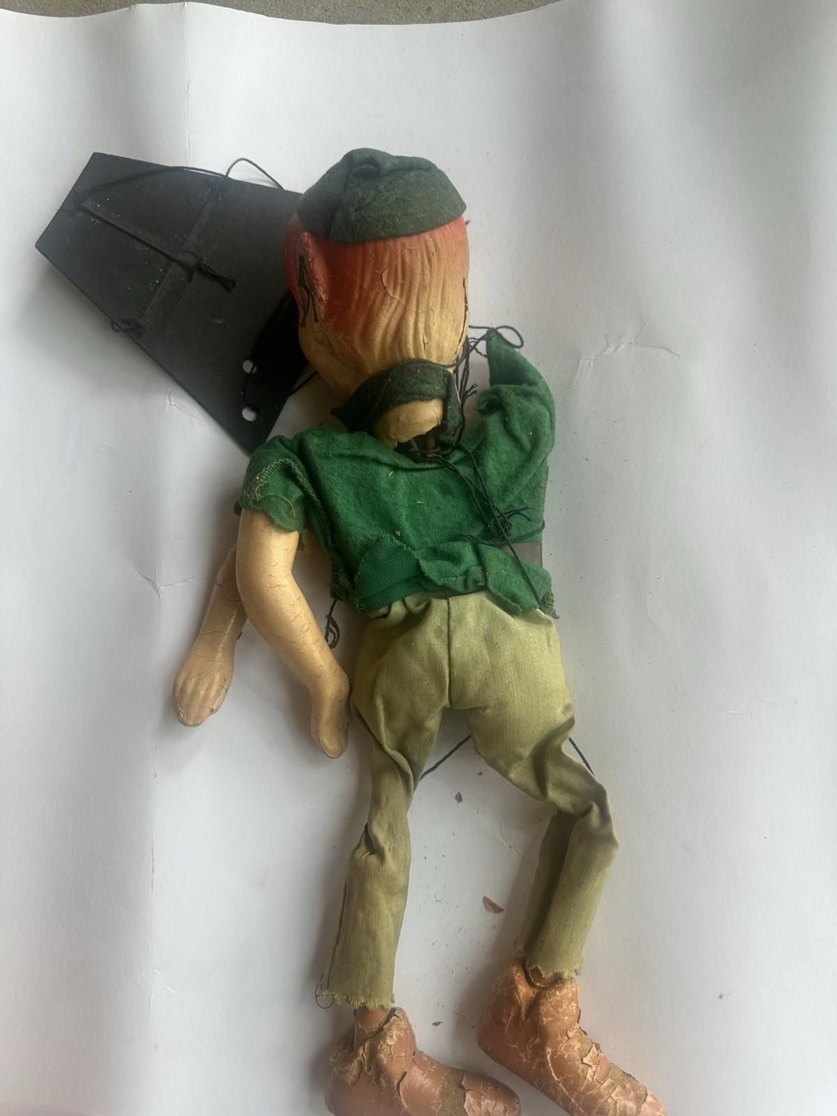 Designer Antique Vintage Peter Pan Puppet Wooden & Plaster Size ONE SIZE - 5 Thumbnail