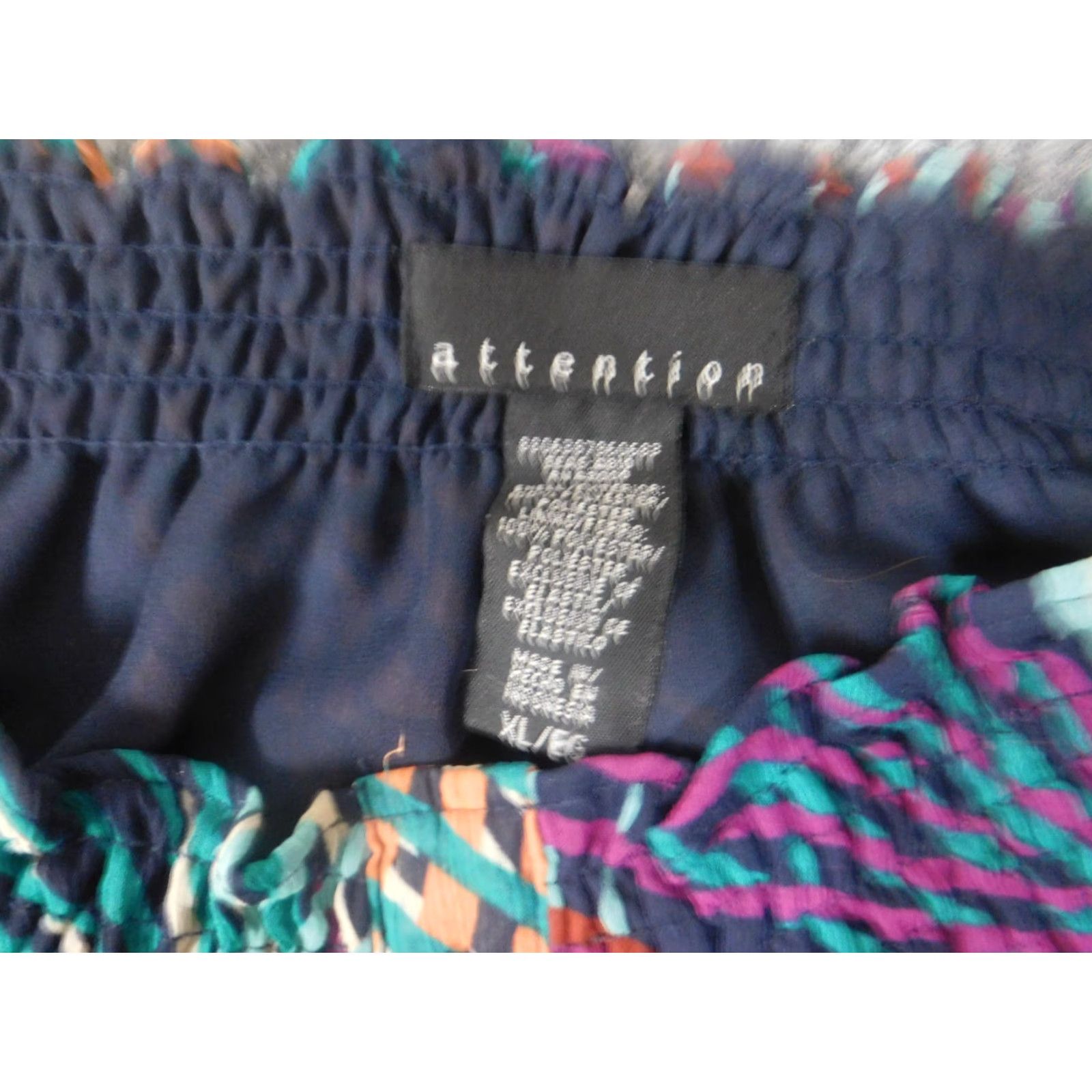 Vintage Attention Blouse XL Womens Casual Short Sleeve Blue Collared Pullover Designer Size XL / US 12-14 / IT 48-50 - 5 Thumbnail