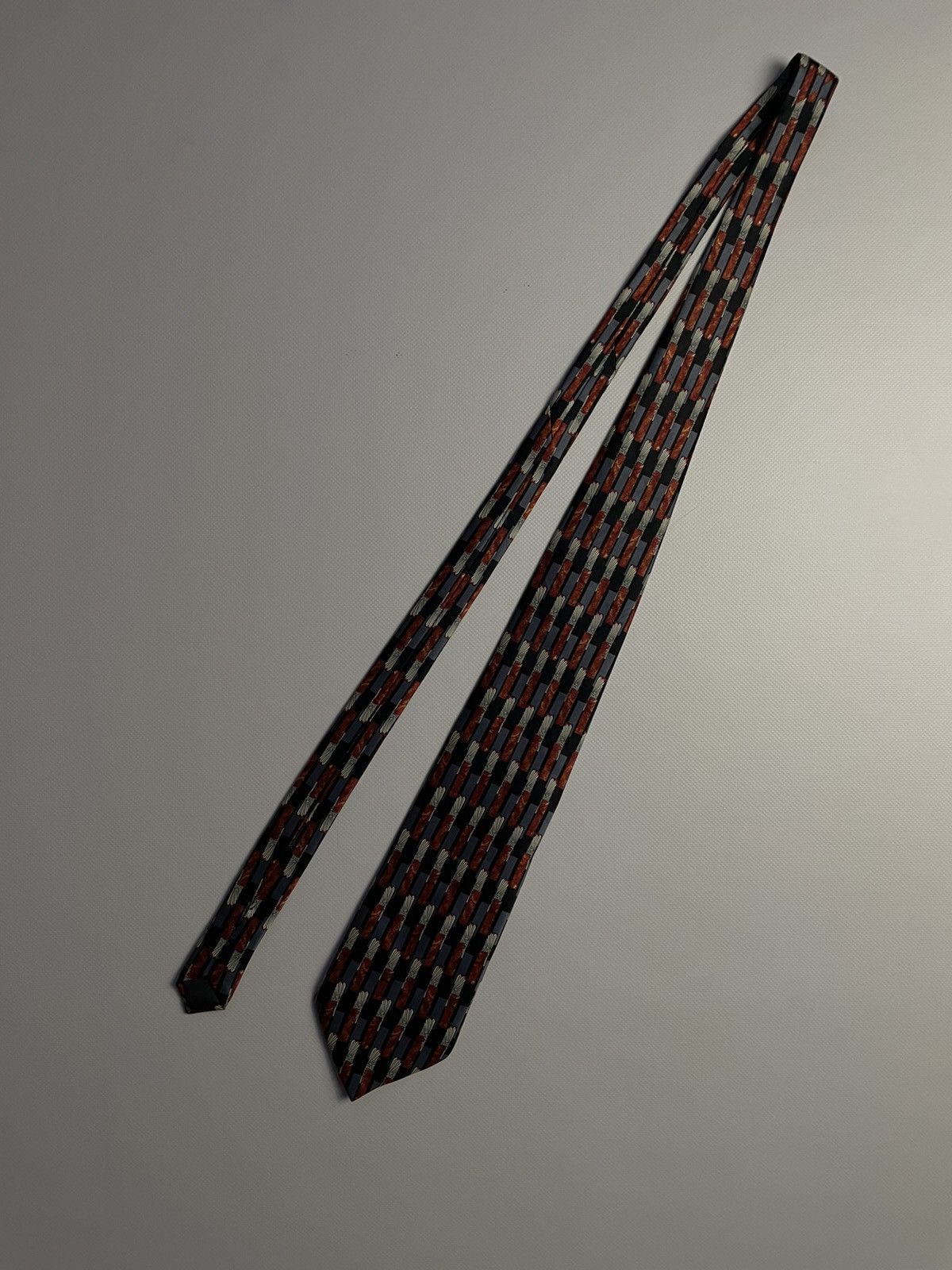 Lanvin Lanvin Paris Silk Tie Geometric Pattern Made in France Size ONE SIZE - 4 Thumbnail
