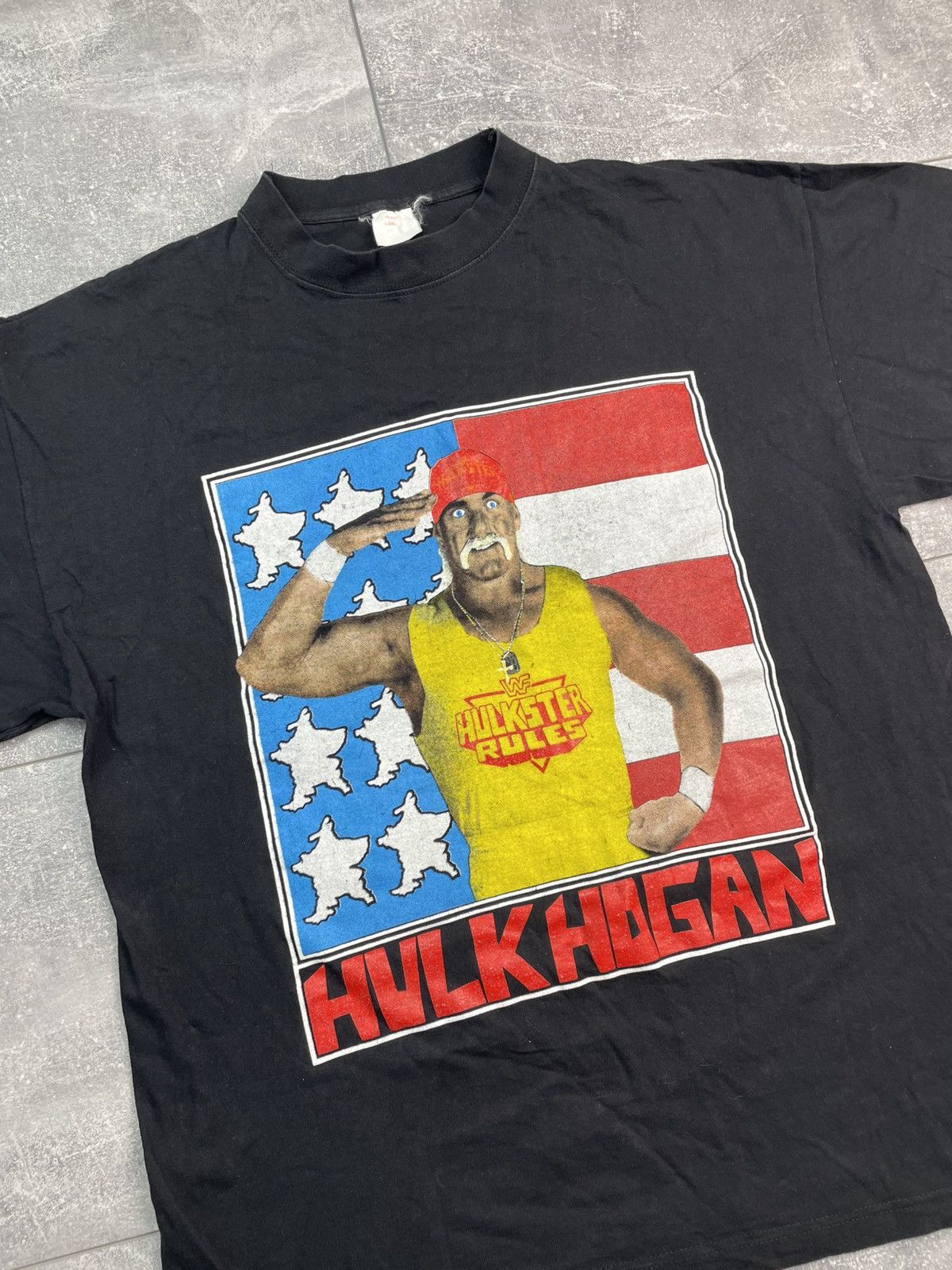 WWE Vintage 90s Hulk Hogan Hulkster USA WWE WWF T-shirt Size US XL / EU 56 / 4 - 3 Thumbnail