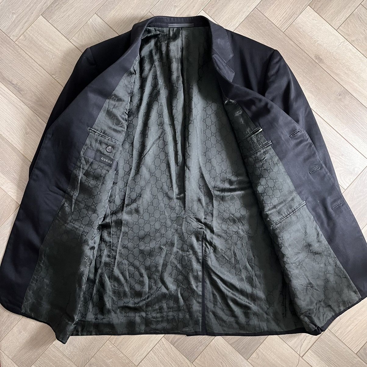 Gucci Gucci Wool Jacket Black With Monogram Lining Size 50R - 5 Thumbnail