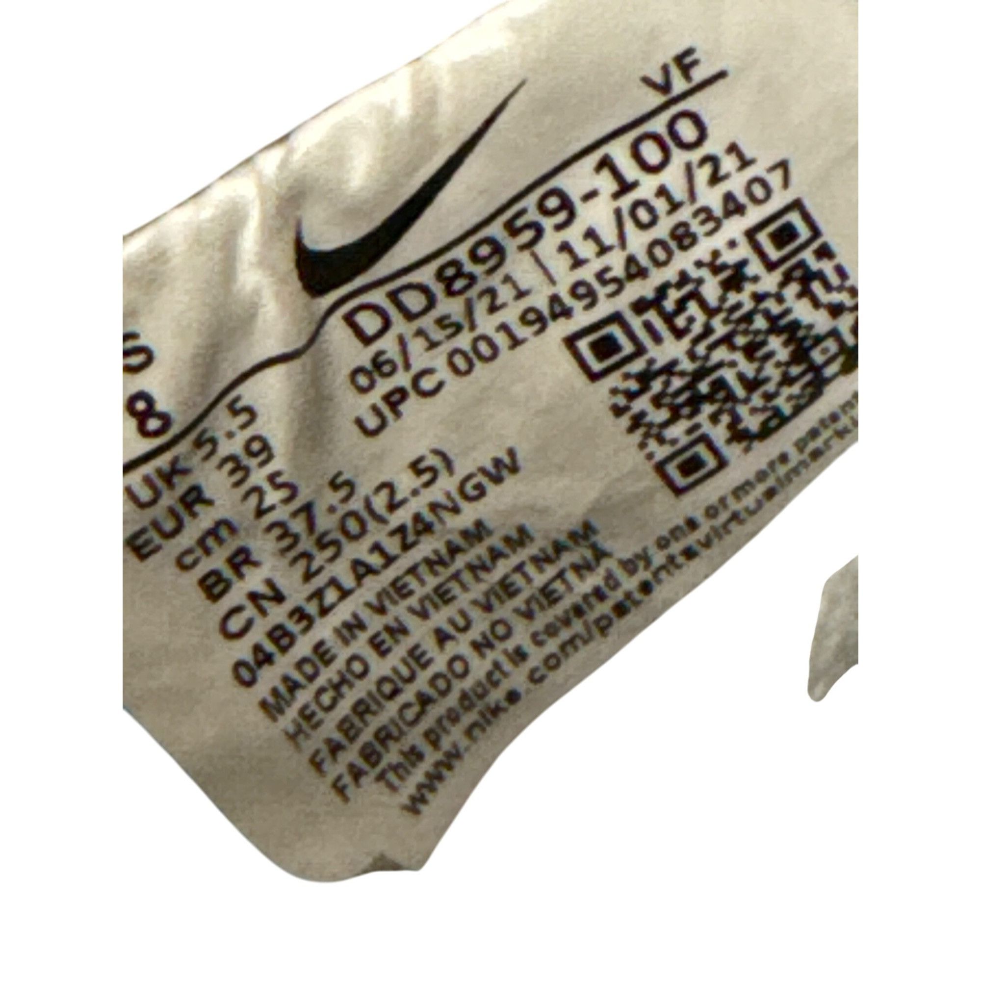 Nike Nike Air Force 1 Mens Low Top White Sneakers Size 8 SKU 7804 Size US 8 / EU 41 - 8 Thumbnail