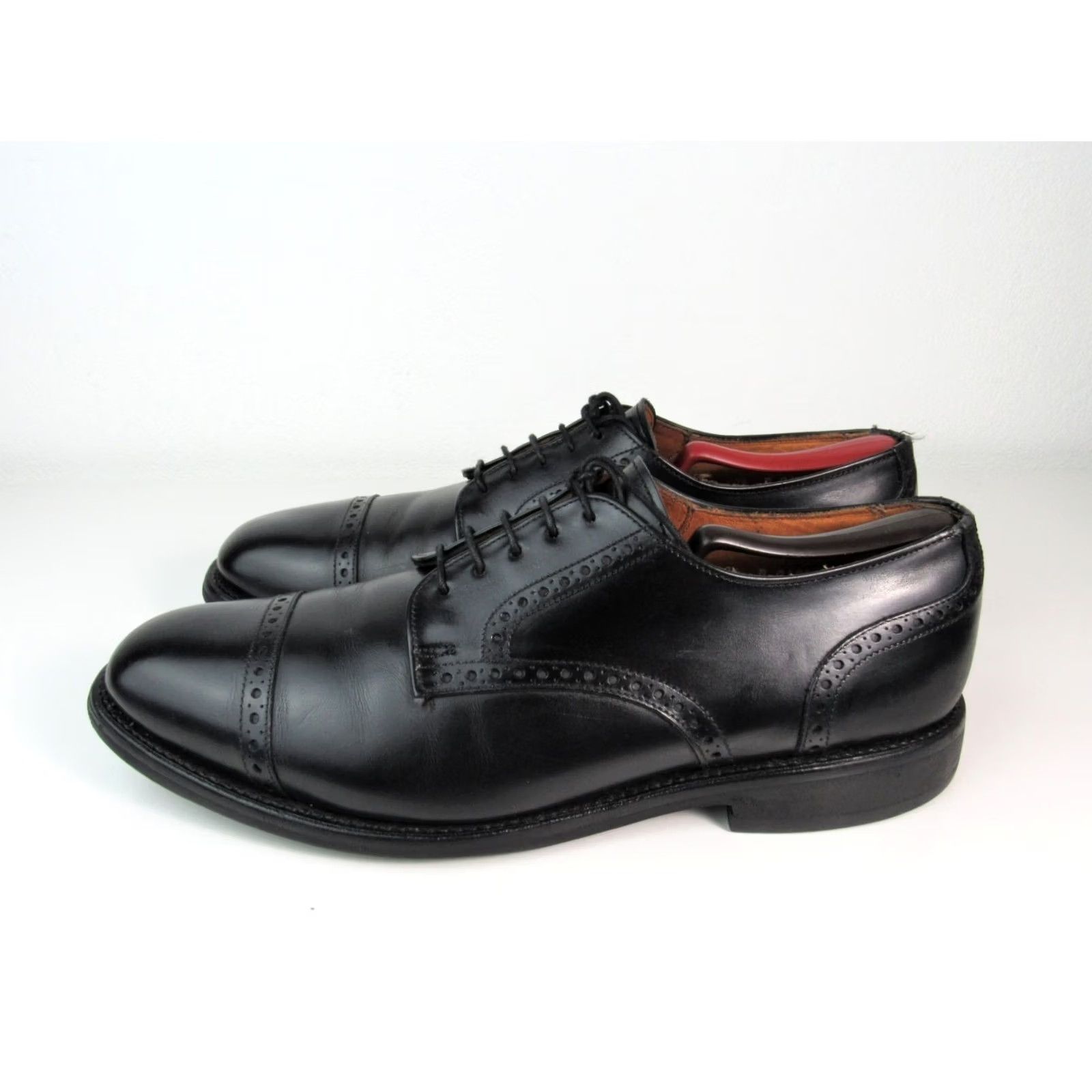 Allen Edmonds Allen Edmonds Bentley Mens Lace-Up Leather Black Cap-Toe Oxford Size 10.5D Size US 10 / EU 43 - 2 Thumbnail