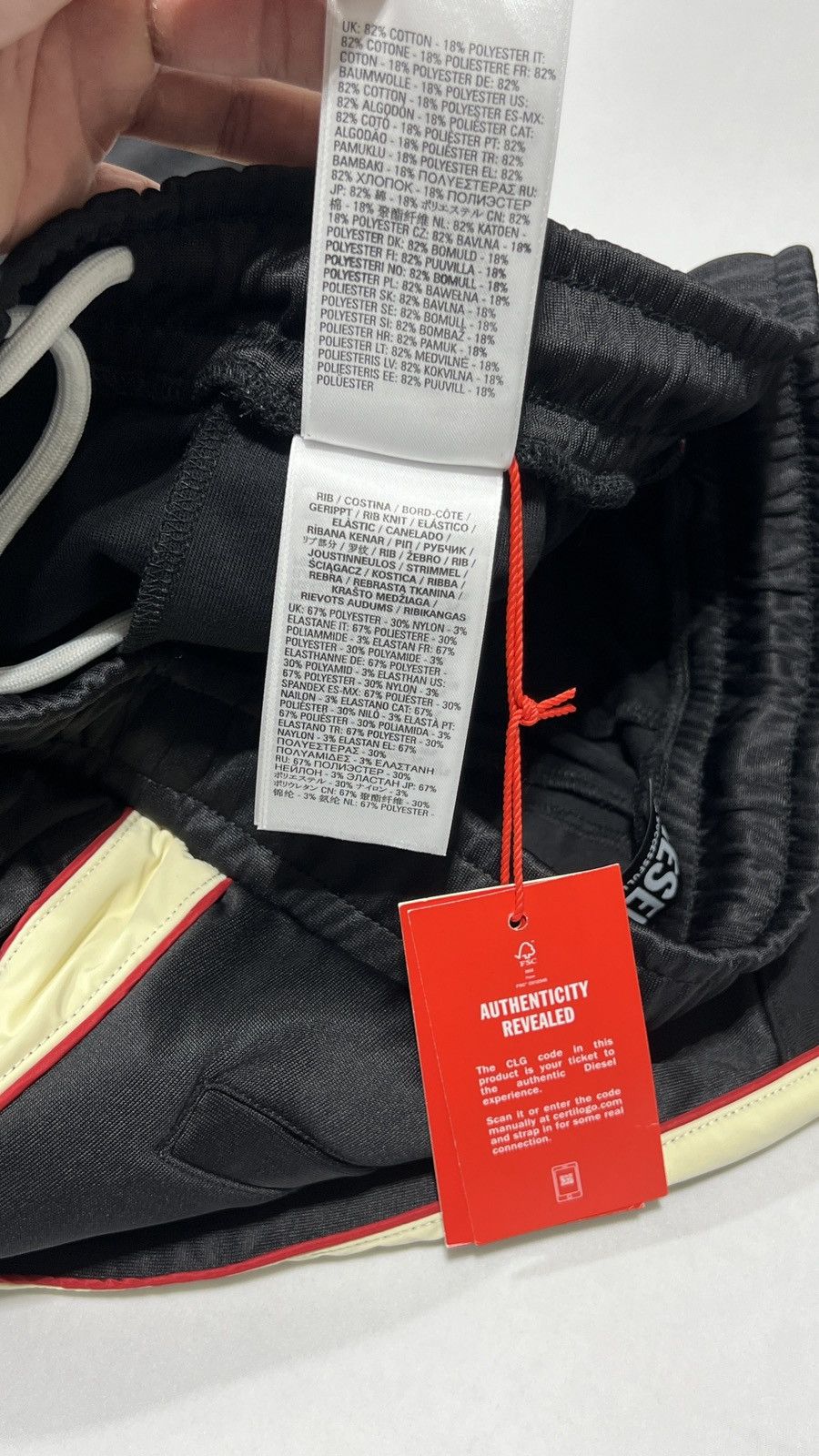 Diesel Diesel Sweatpants Black/Gold Size US 32 / EU 48 - 8 Thumbnail