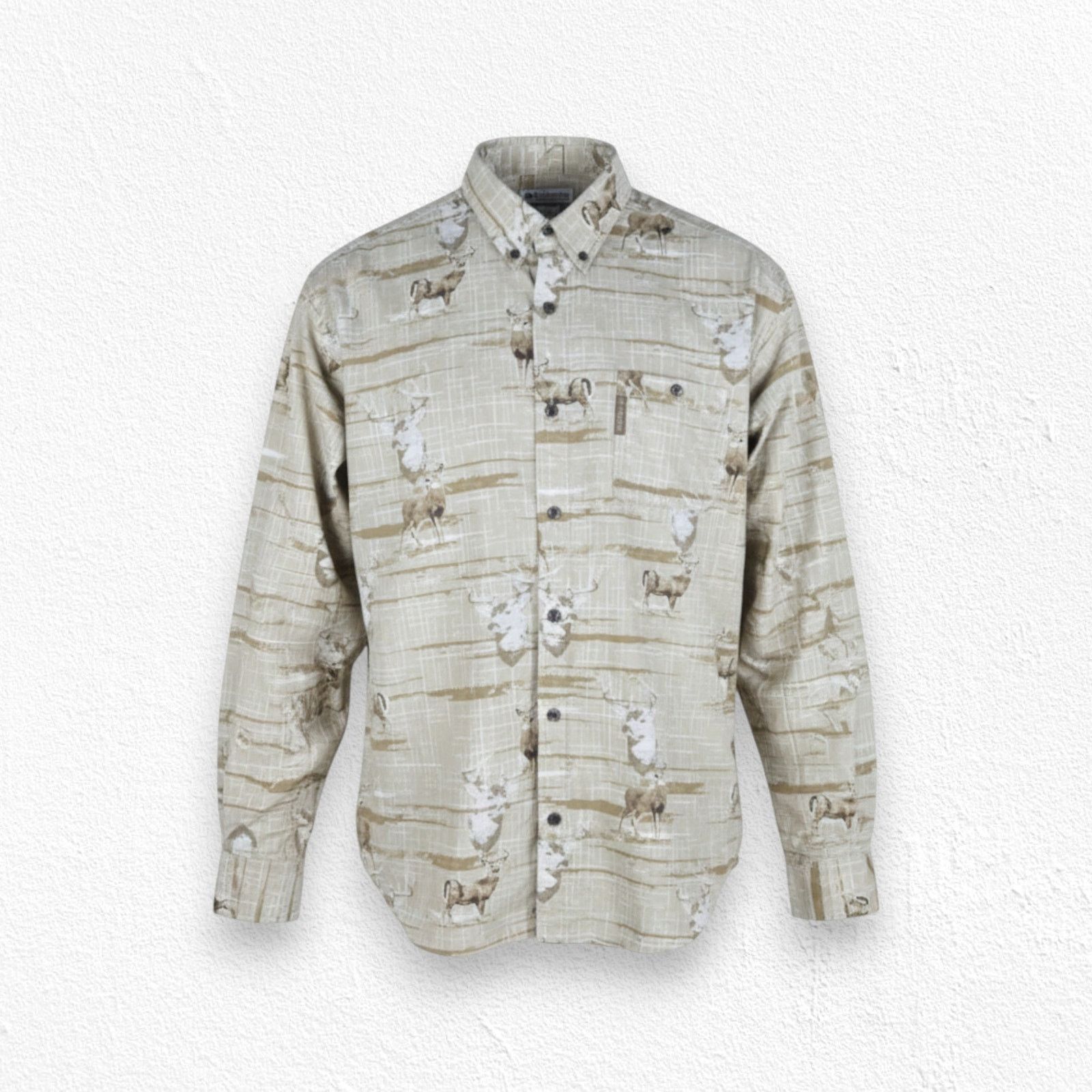 Columbia Columbia Tan Deer Button Down Shirt Size Medium Size US M / EU 48-50 / 2 - 1 Thumbnail